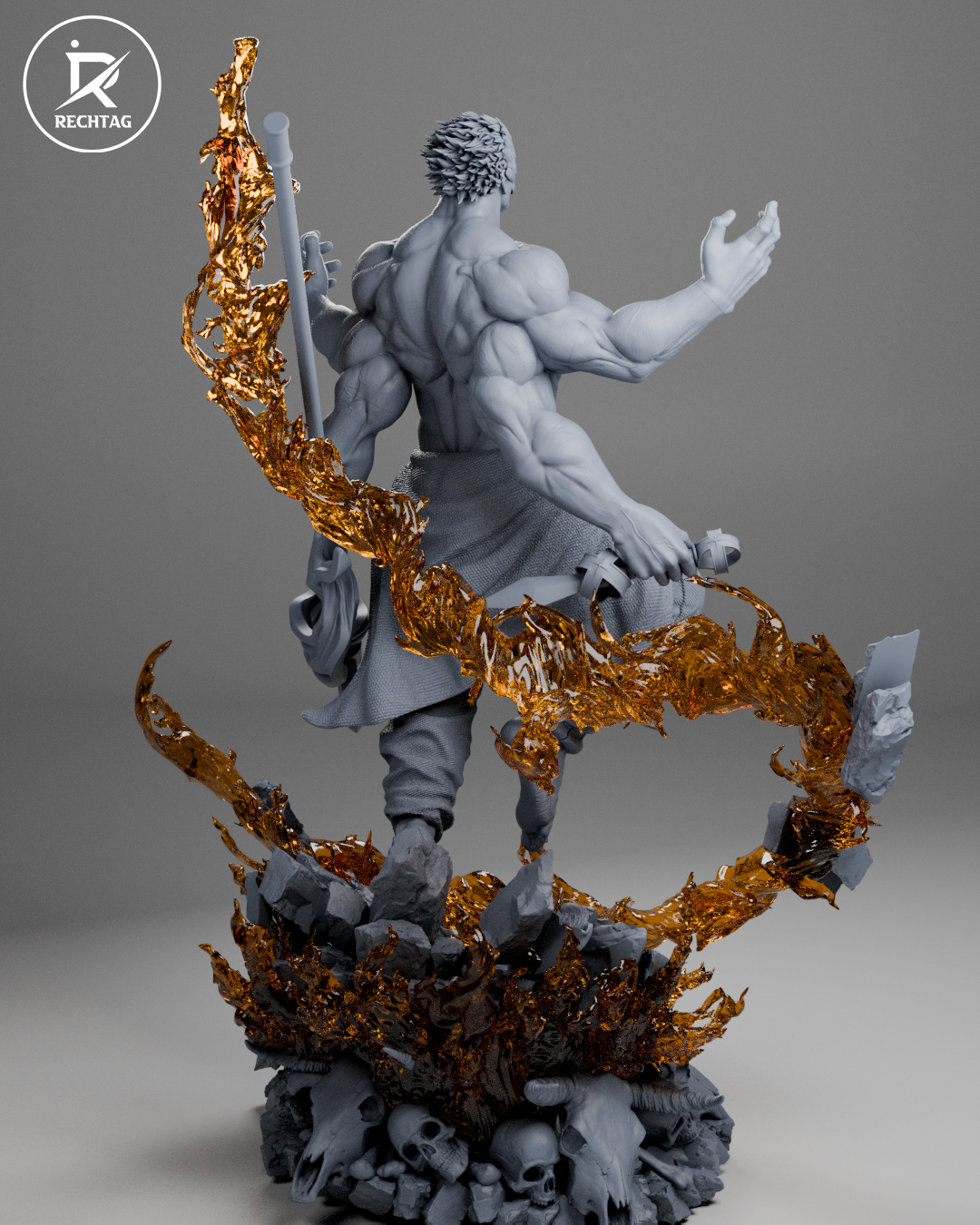 Ryomen Sukuna Statue 3D-Printed Kit