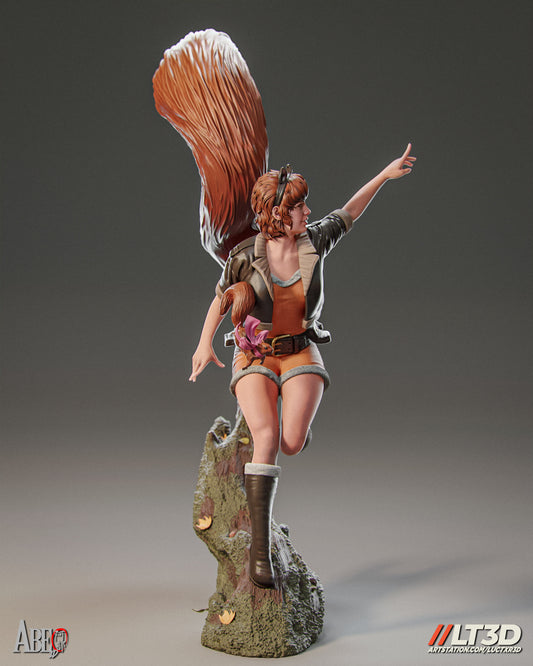 Squirl Girl Statue
