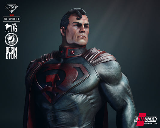 Red Son Superman Statue
