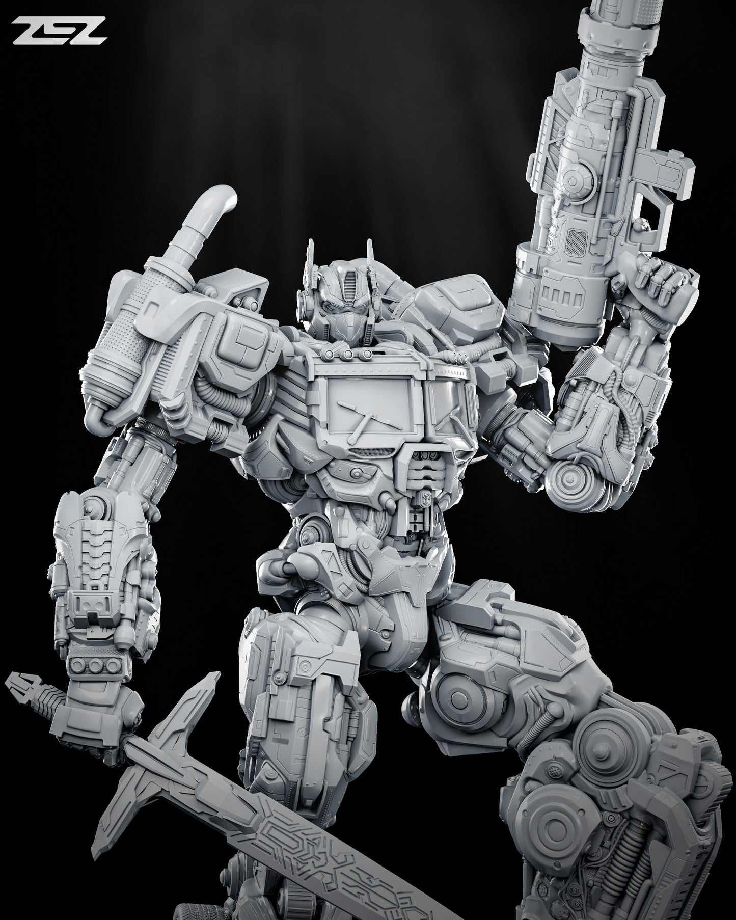 Optimus Prime Statue 3D-Printed Kit