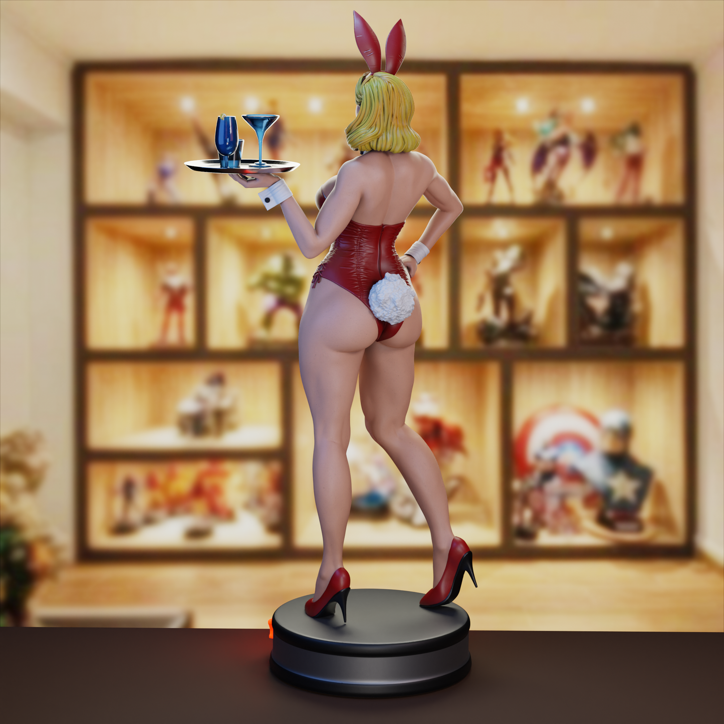 Classic Playboy Bunny Waitress Statue