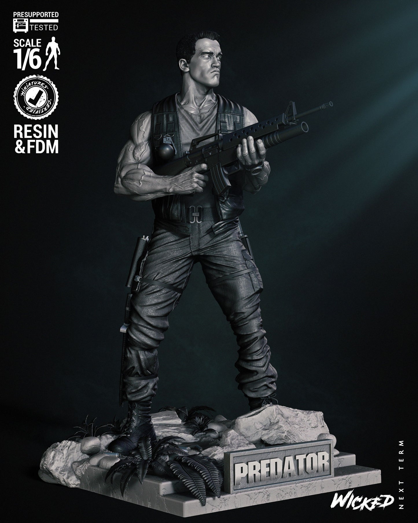 Dutch (Predator) Statue