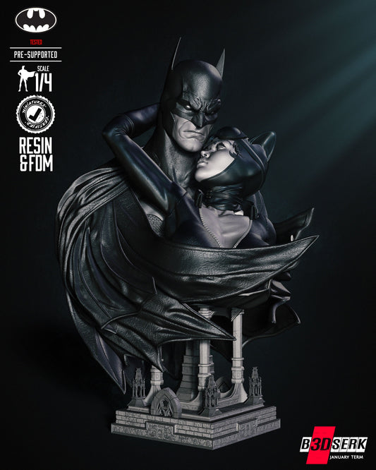Catwoman & Batman Bust