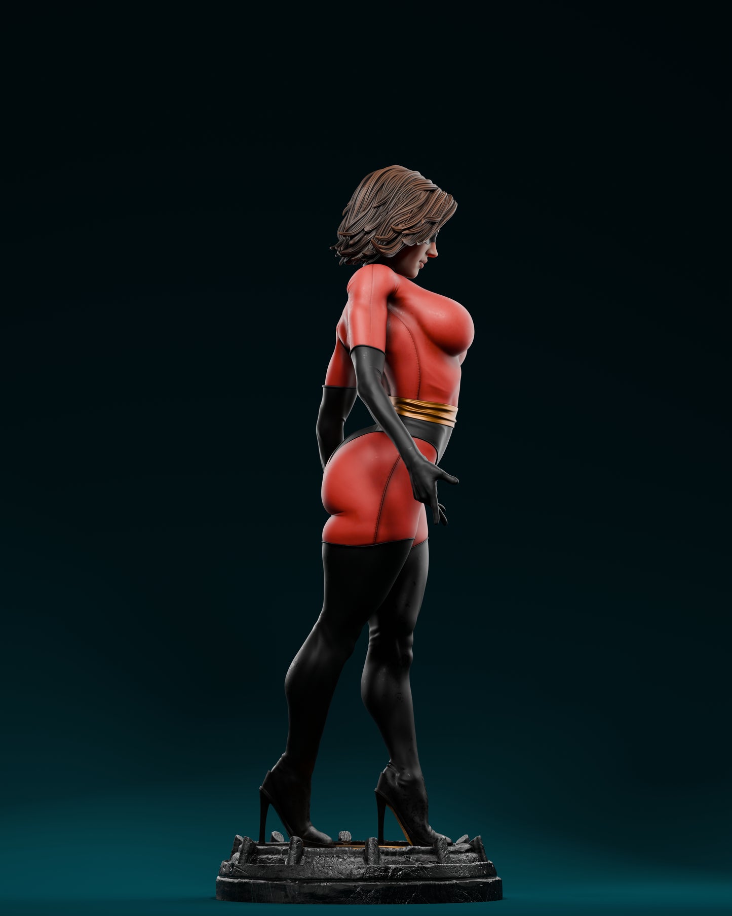 Elastic Girl Statue