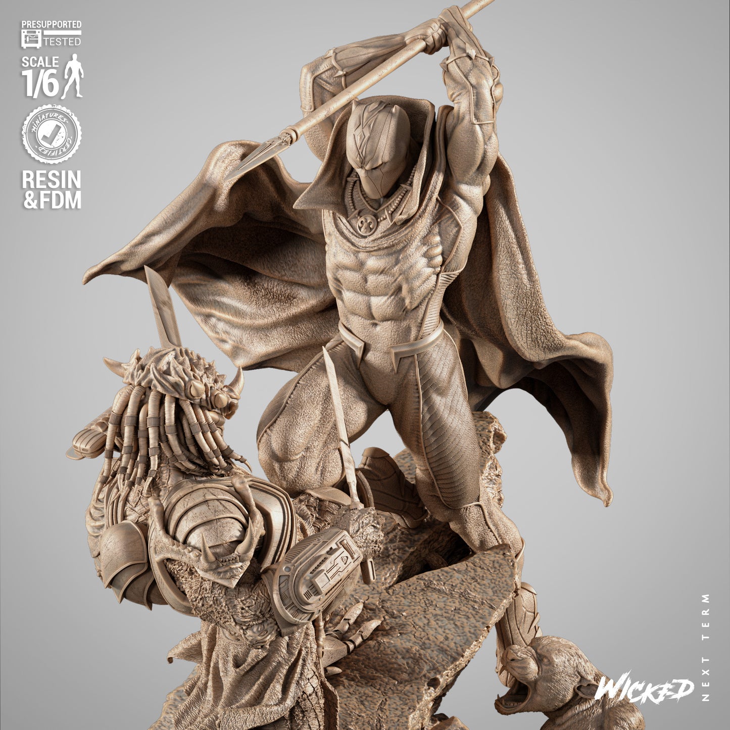 Black Panther vs Predator Diorama