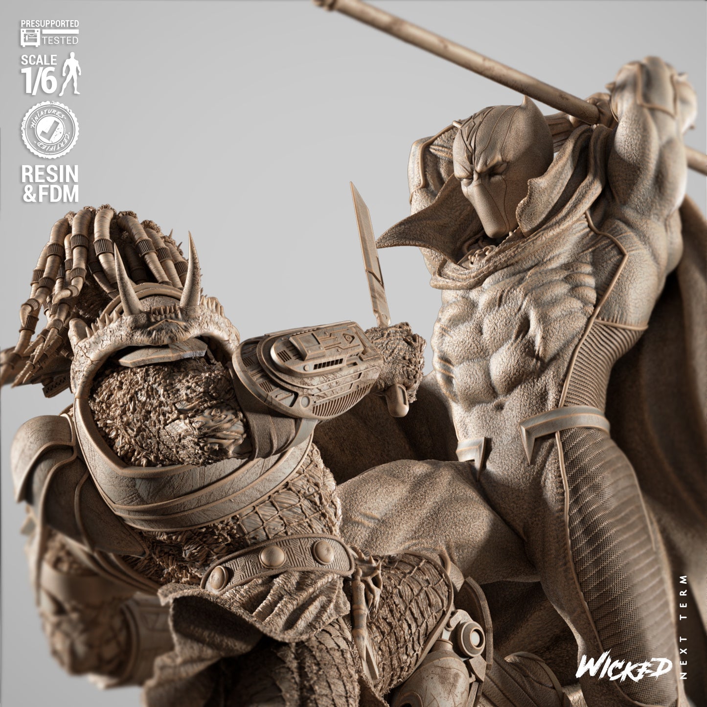 Black Panther vs Predator Diorama