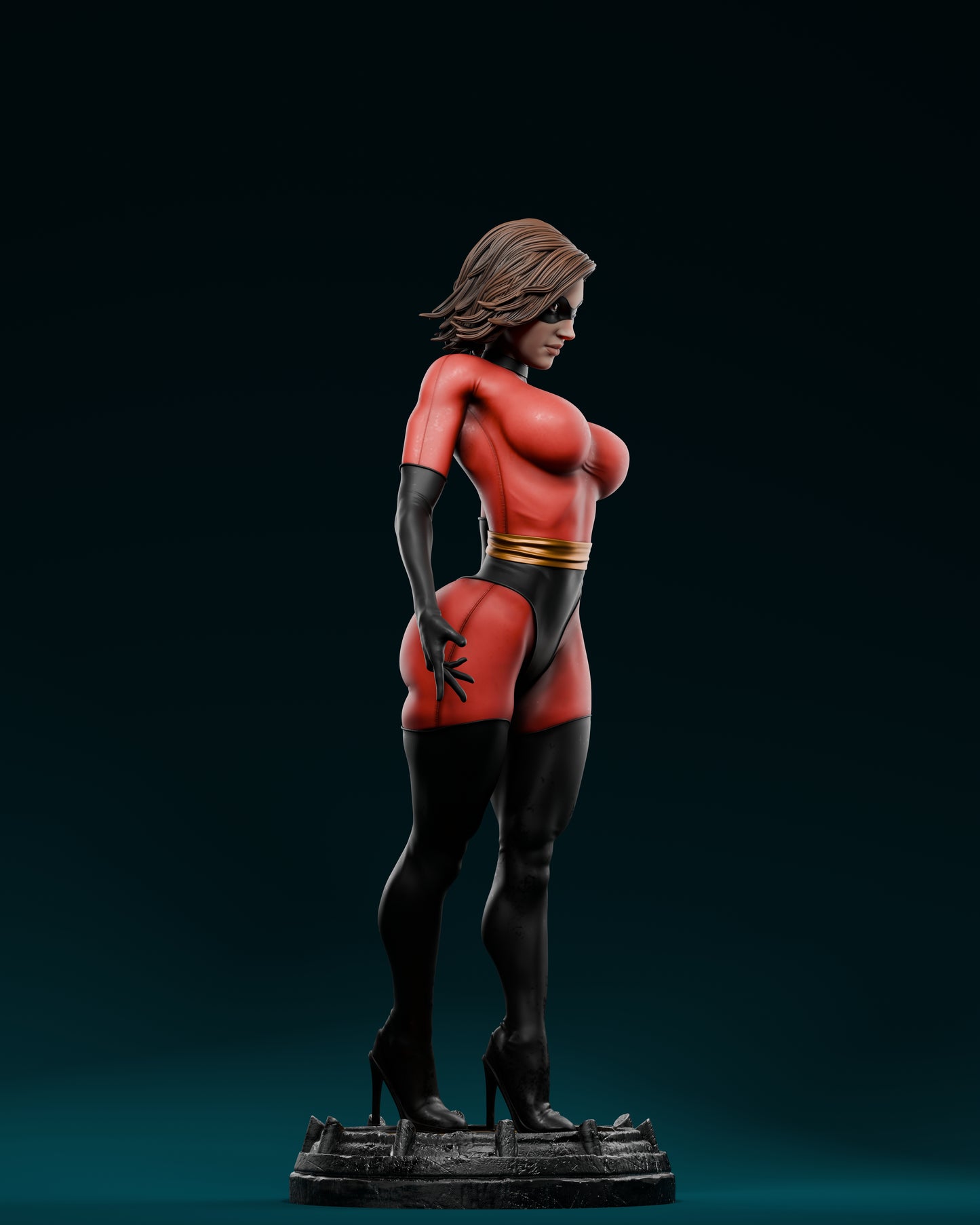 Elastic Girl Statue