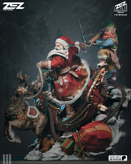 Santa Claus Diorama 3D-Printed Kit