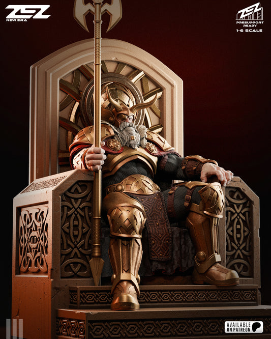 Odin (Throne) Statue 3D-Printed Kit
