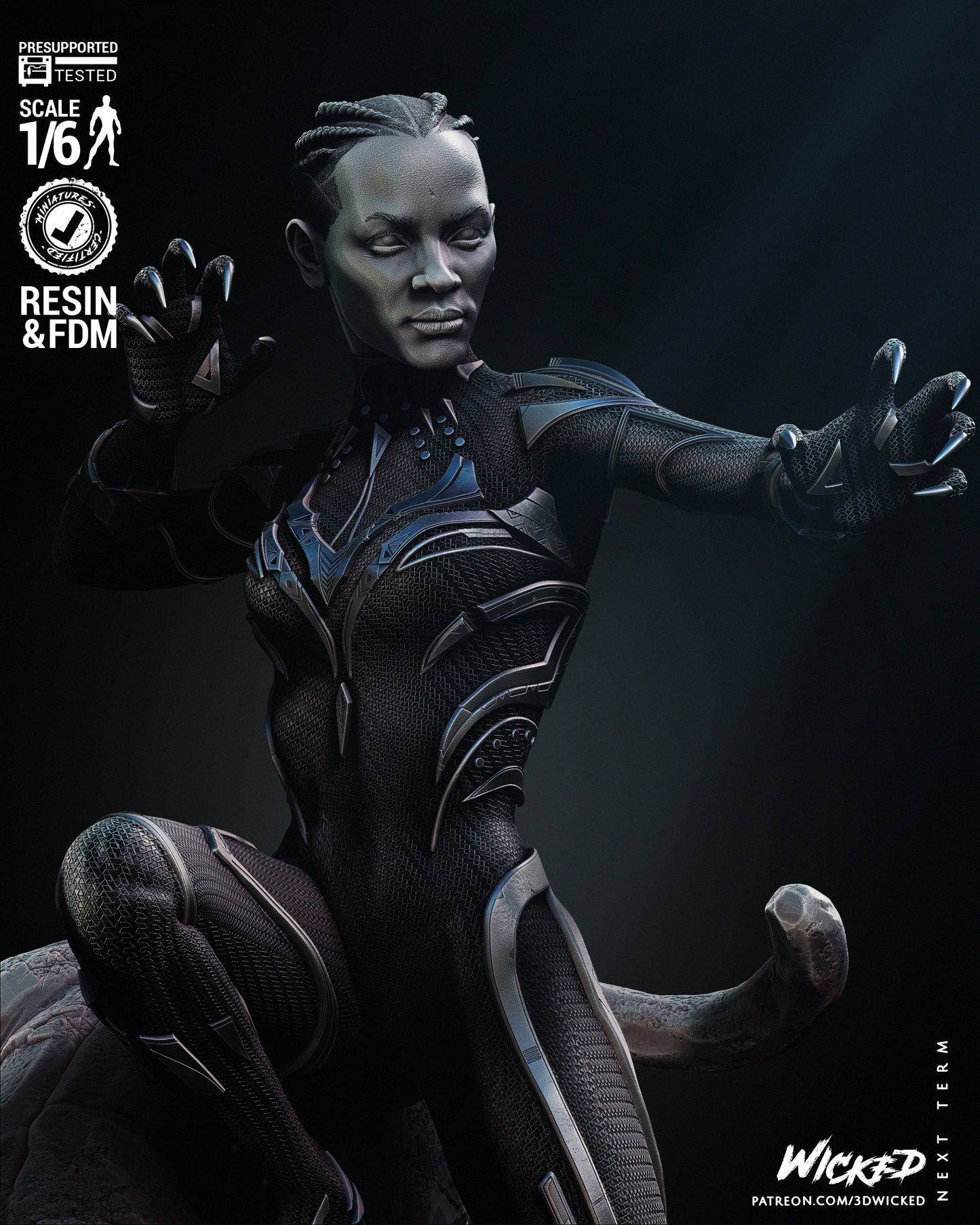 Black Panter Shuri Statue