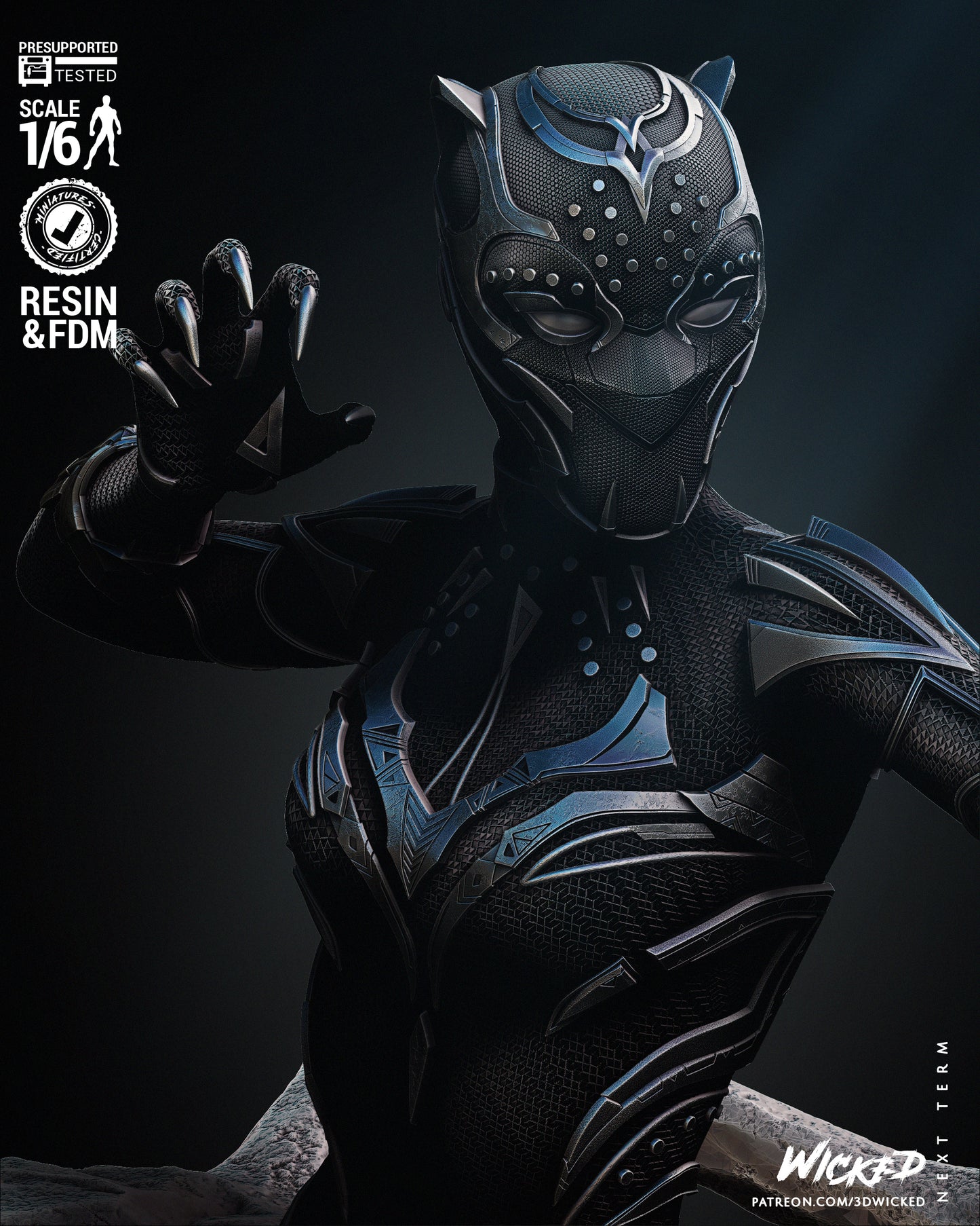 Black Panter Shuri Statue