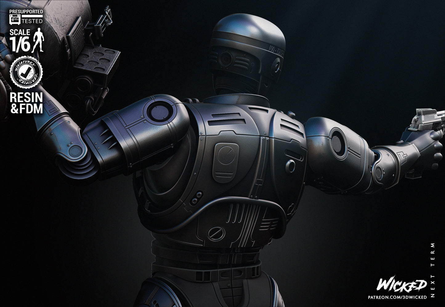 Robocop And ED-209 Diorama