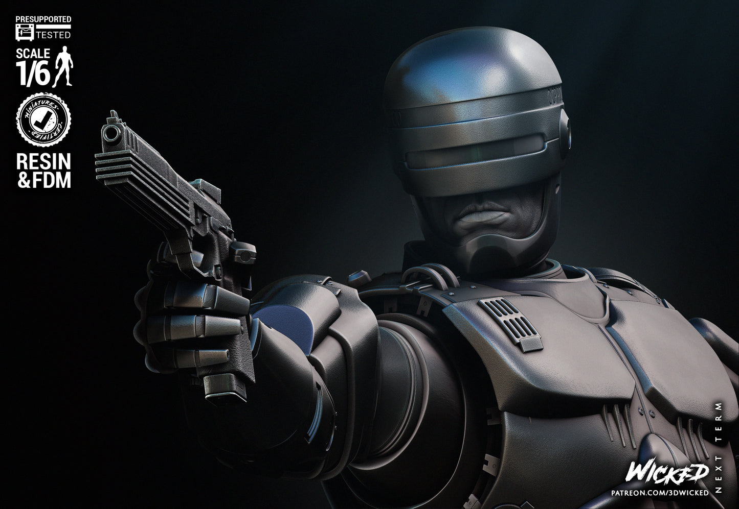 Robocop And ED-209 Diorama