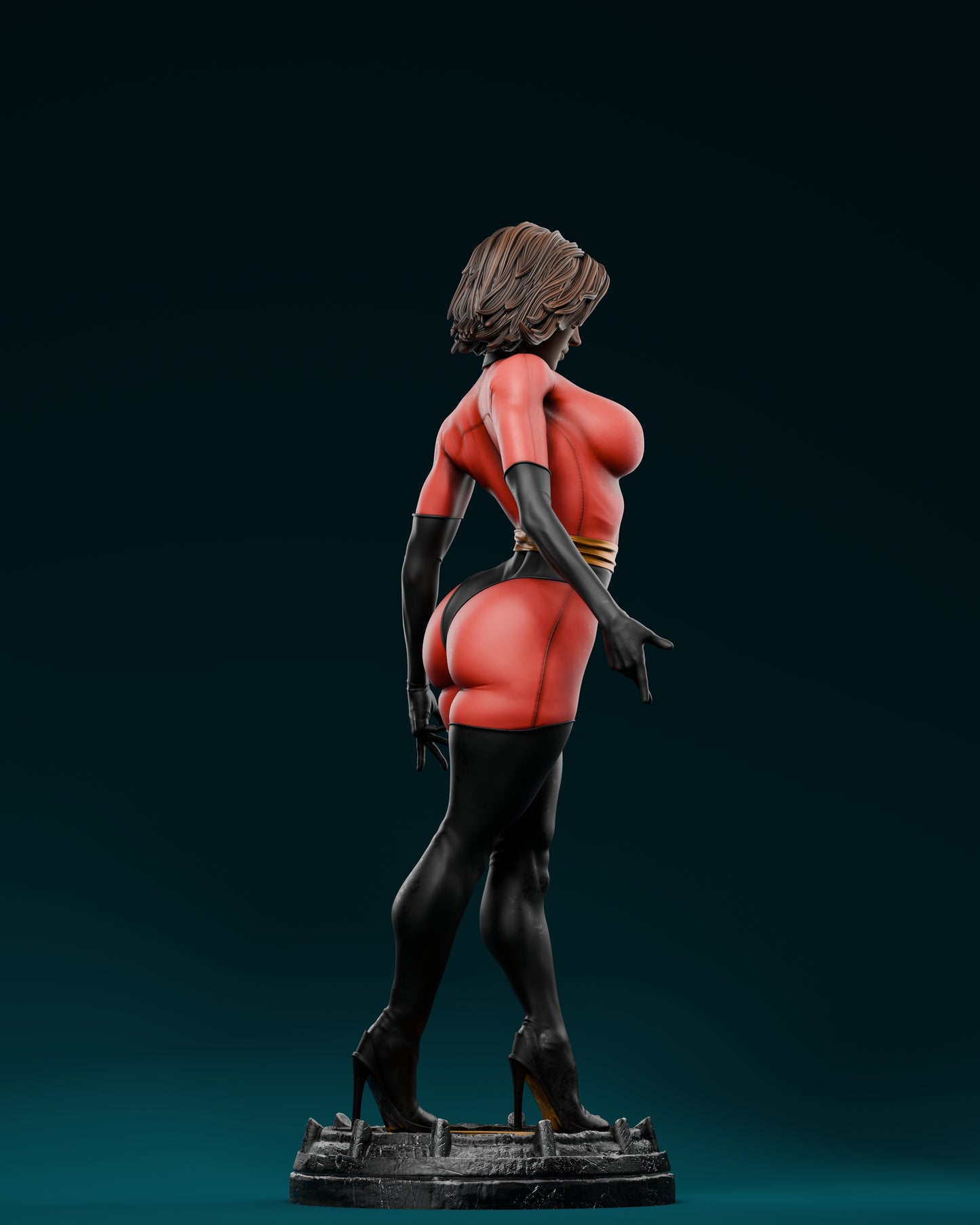 Elastic Girl Statue