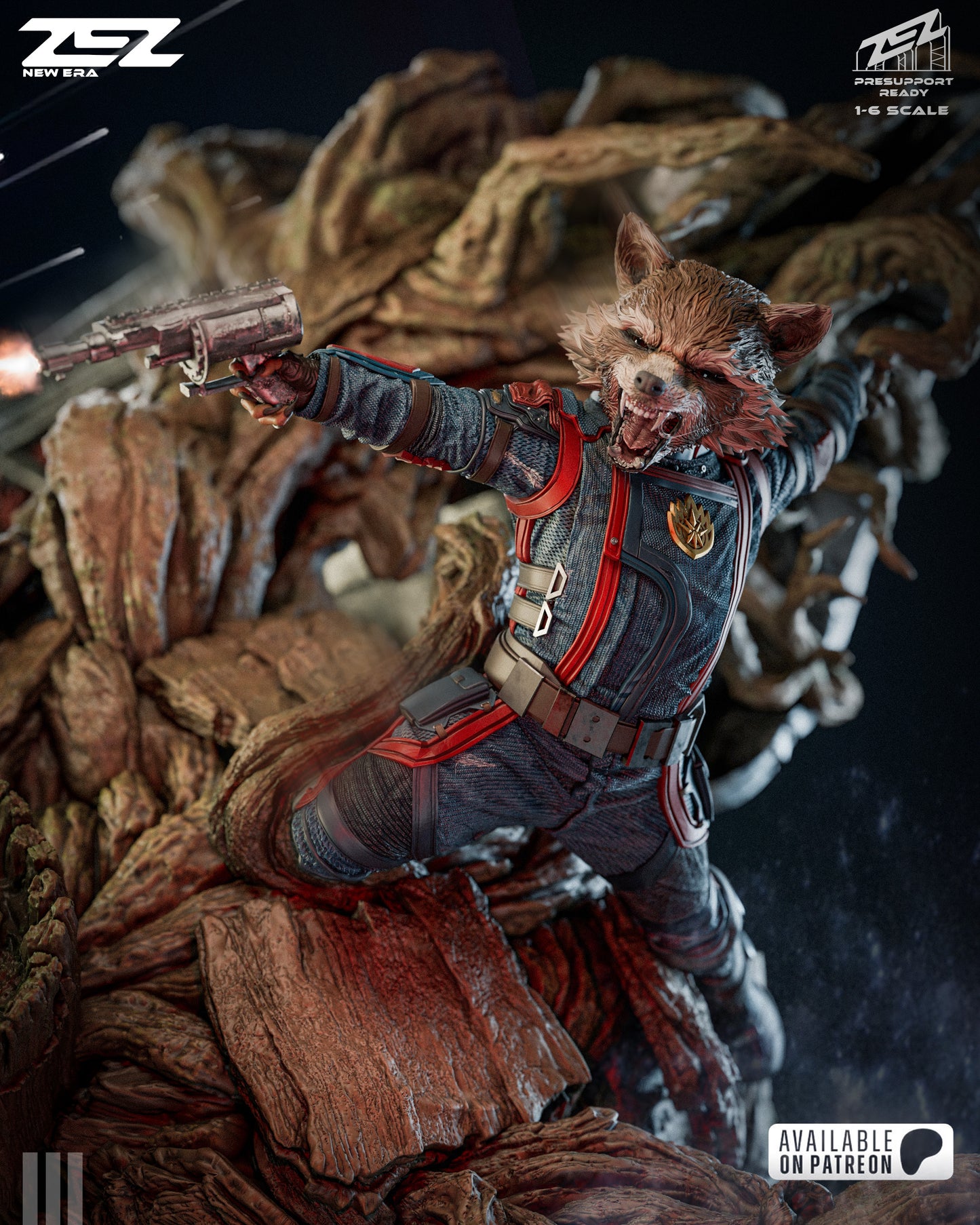 Groot & Rocket Statue