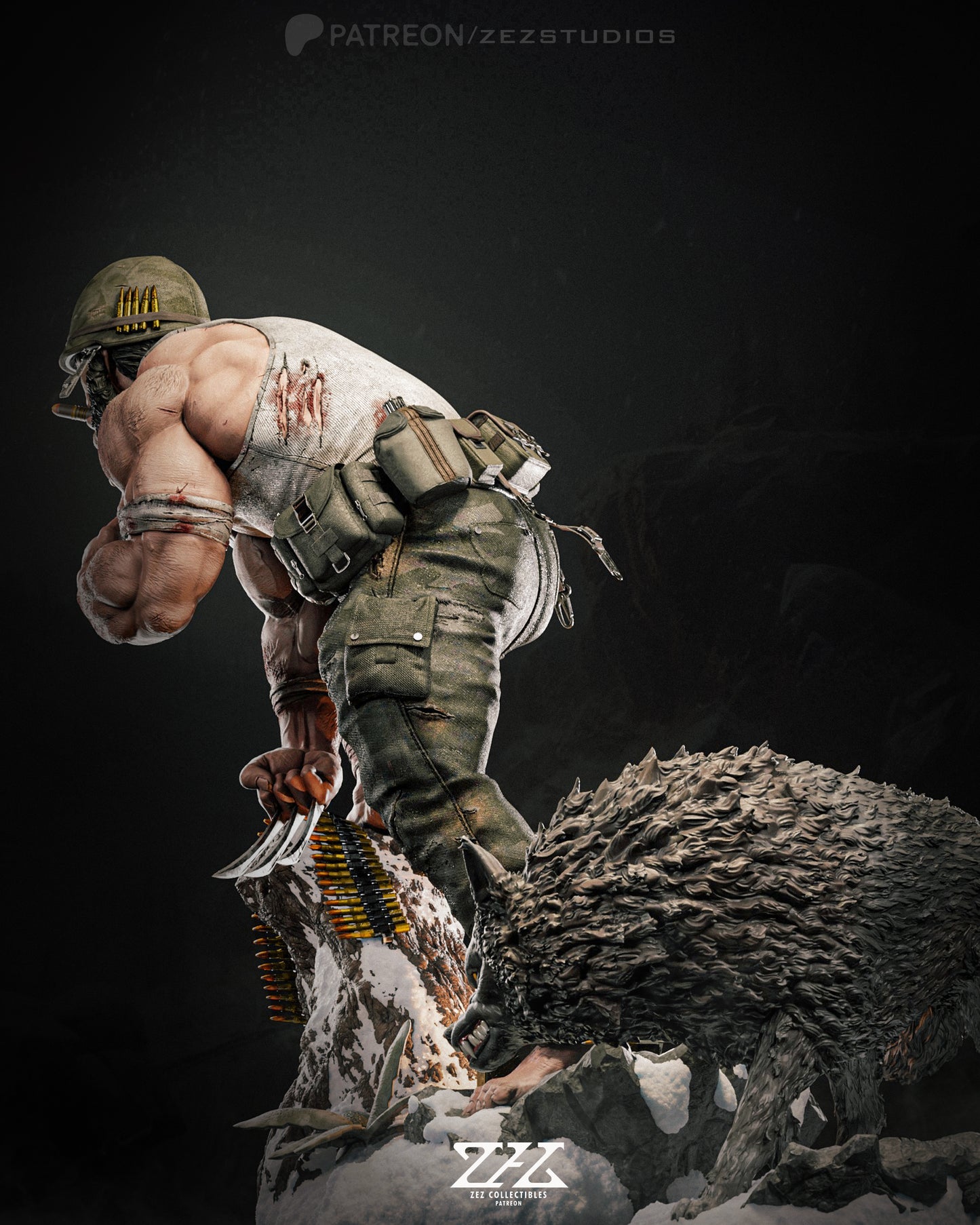 Wolverine Statue