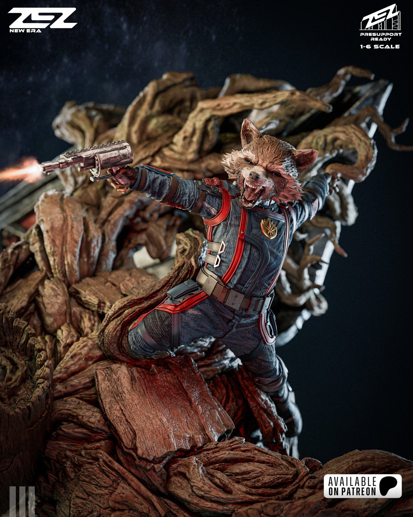 Groot & Rocket Statue