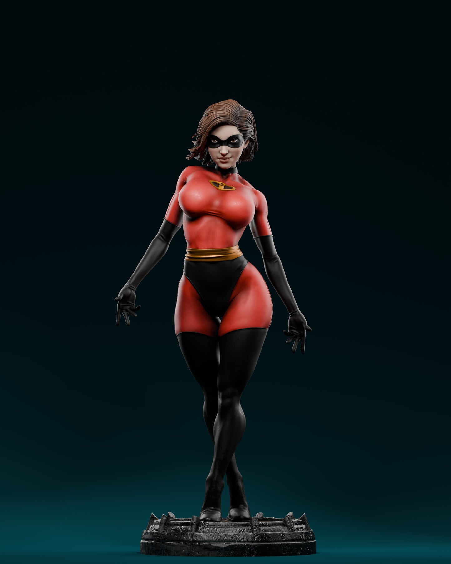 Elastic Girl Statue