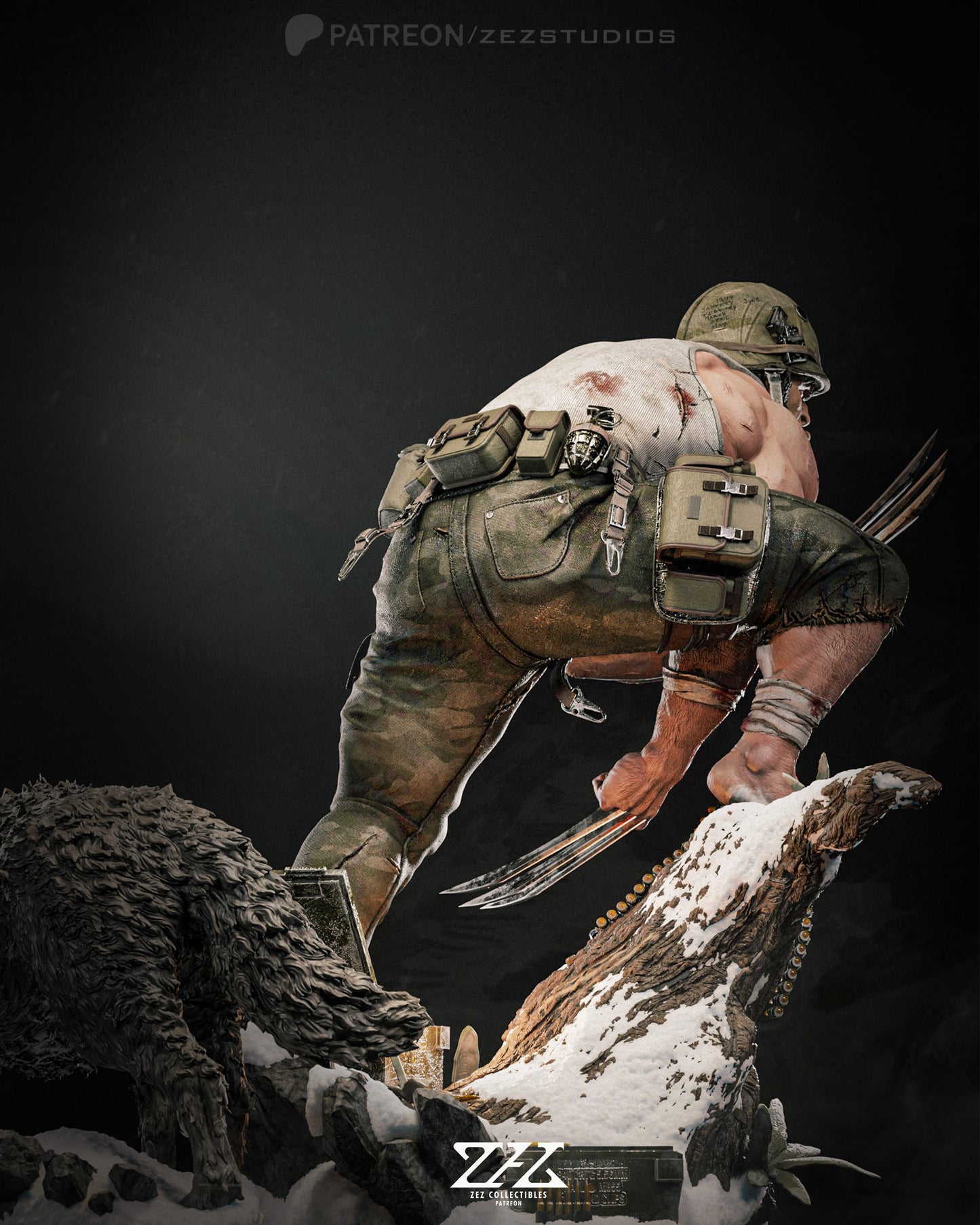 Wolverine Statue
