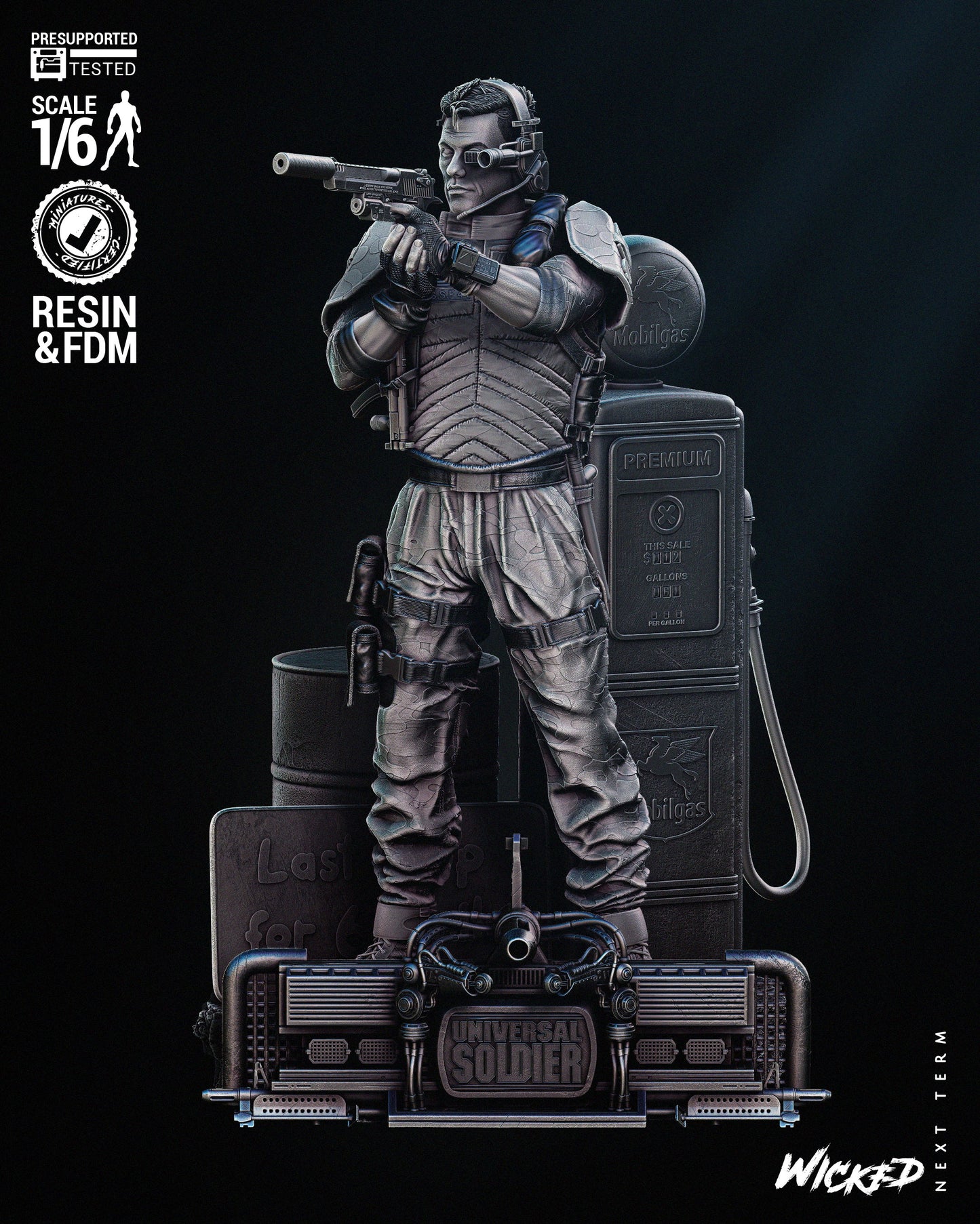 Pvt. Luc Deveraux (Universal Soldier) Statue