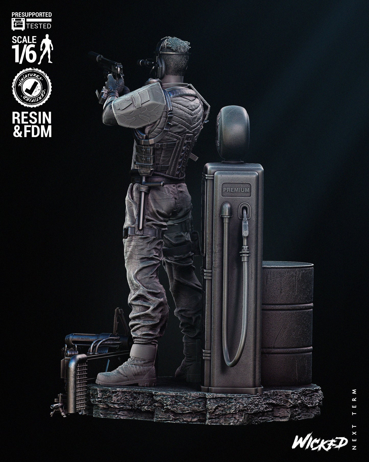 Pvt. Luc Deveraux (Universal Soldier) Statue