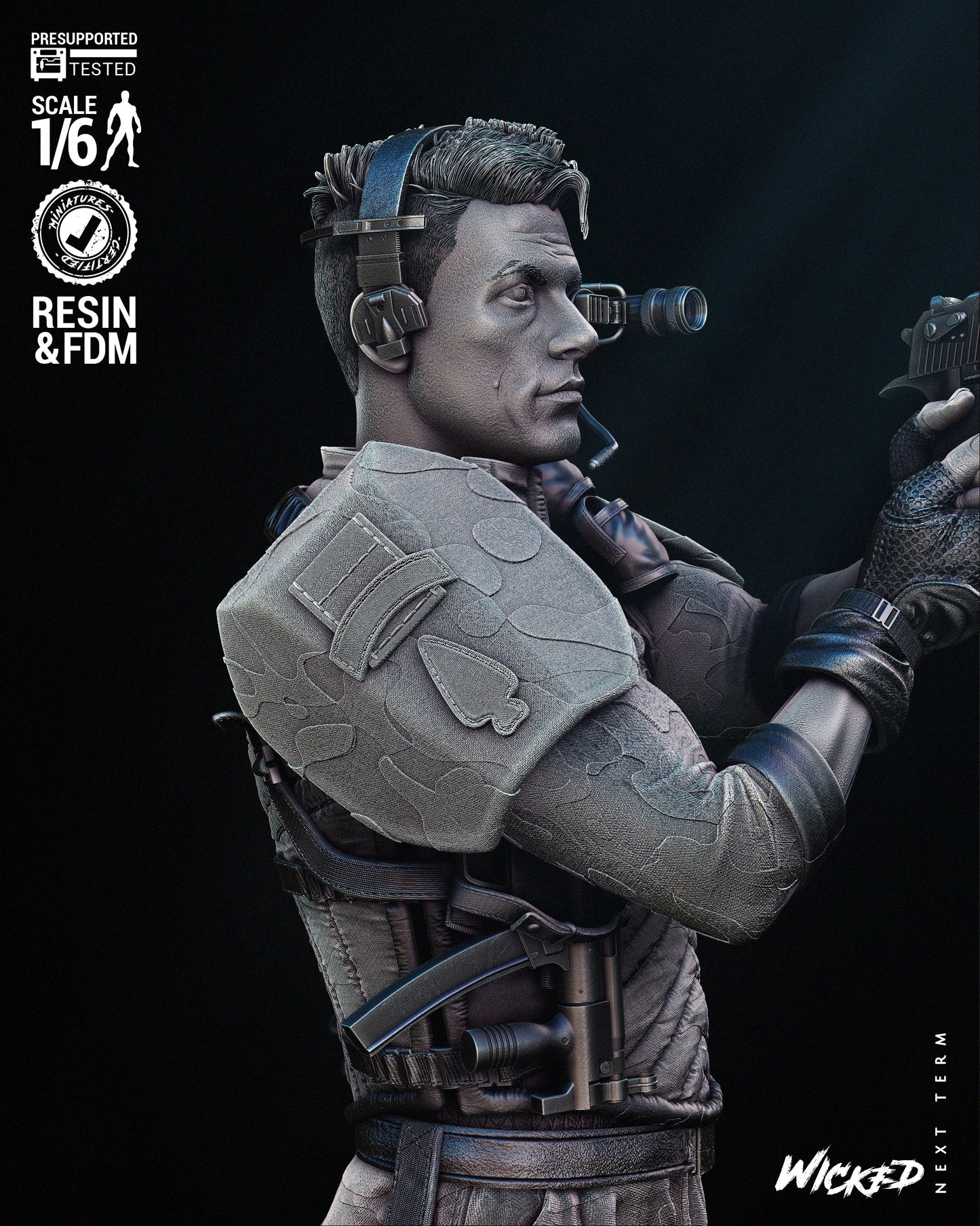 Pvt. Luc Deveraux (Universal Soldier) Statue