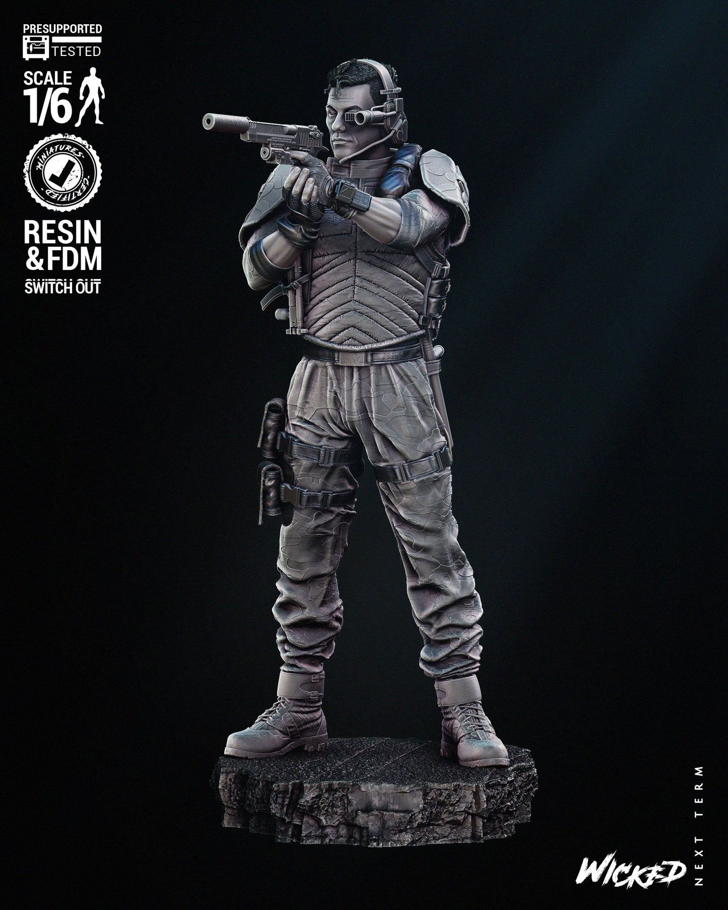 Pvt. Luc Deveraux (Universal Soldier) Statue