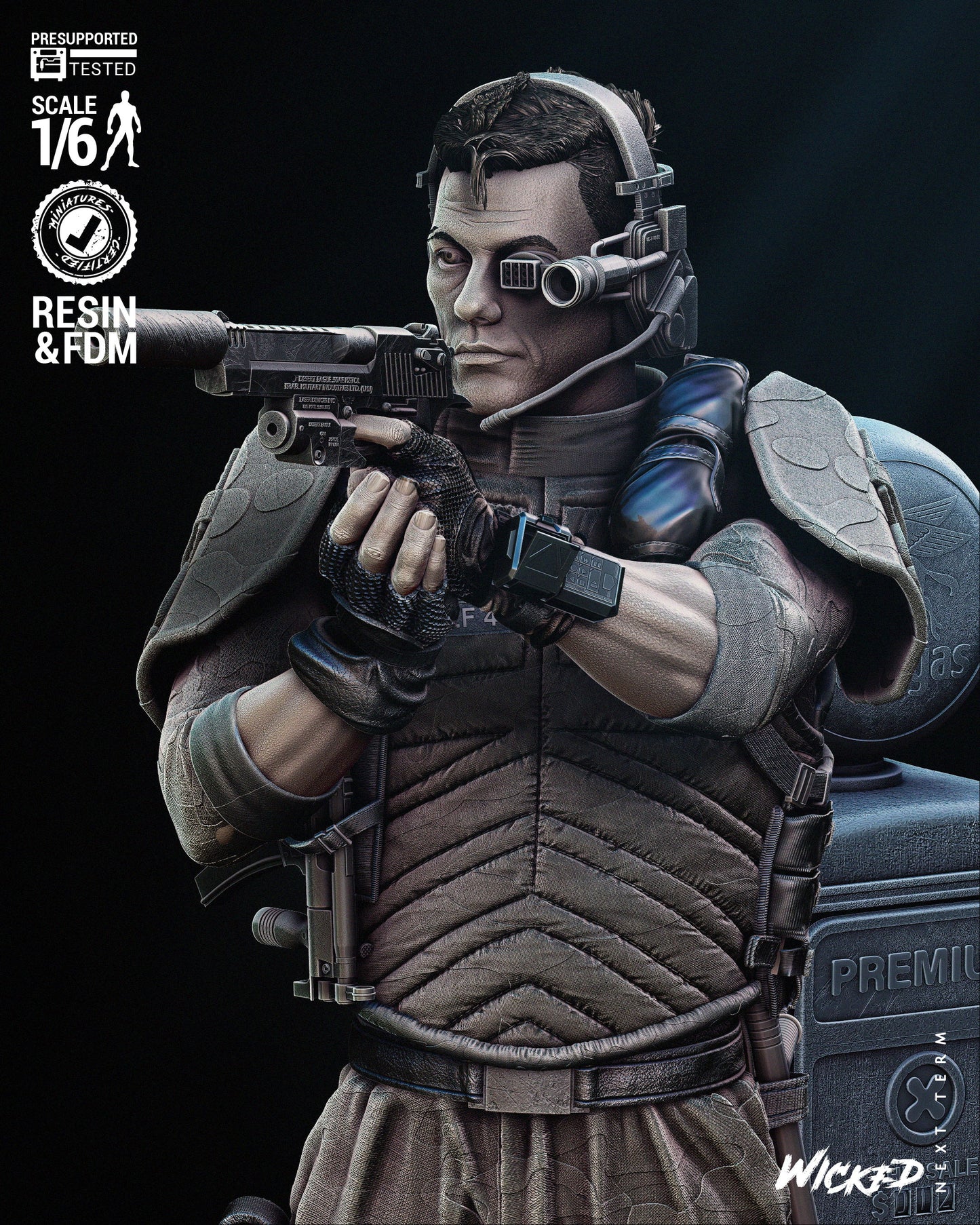 Pvt. Luc Deveraux (Universal Soldier) Statue
