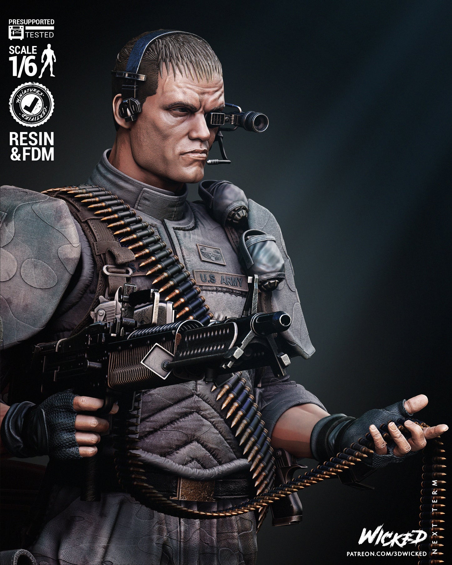 Sgt. Andrew Scott (Universal Soldier) Statue