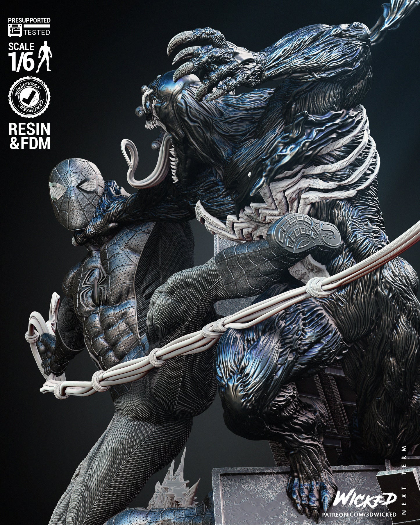 Venom and Spiderman Diorama