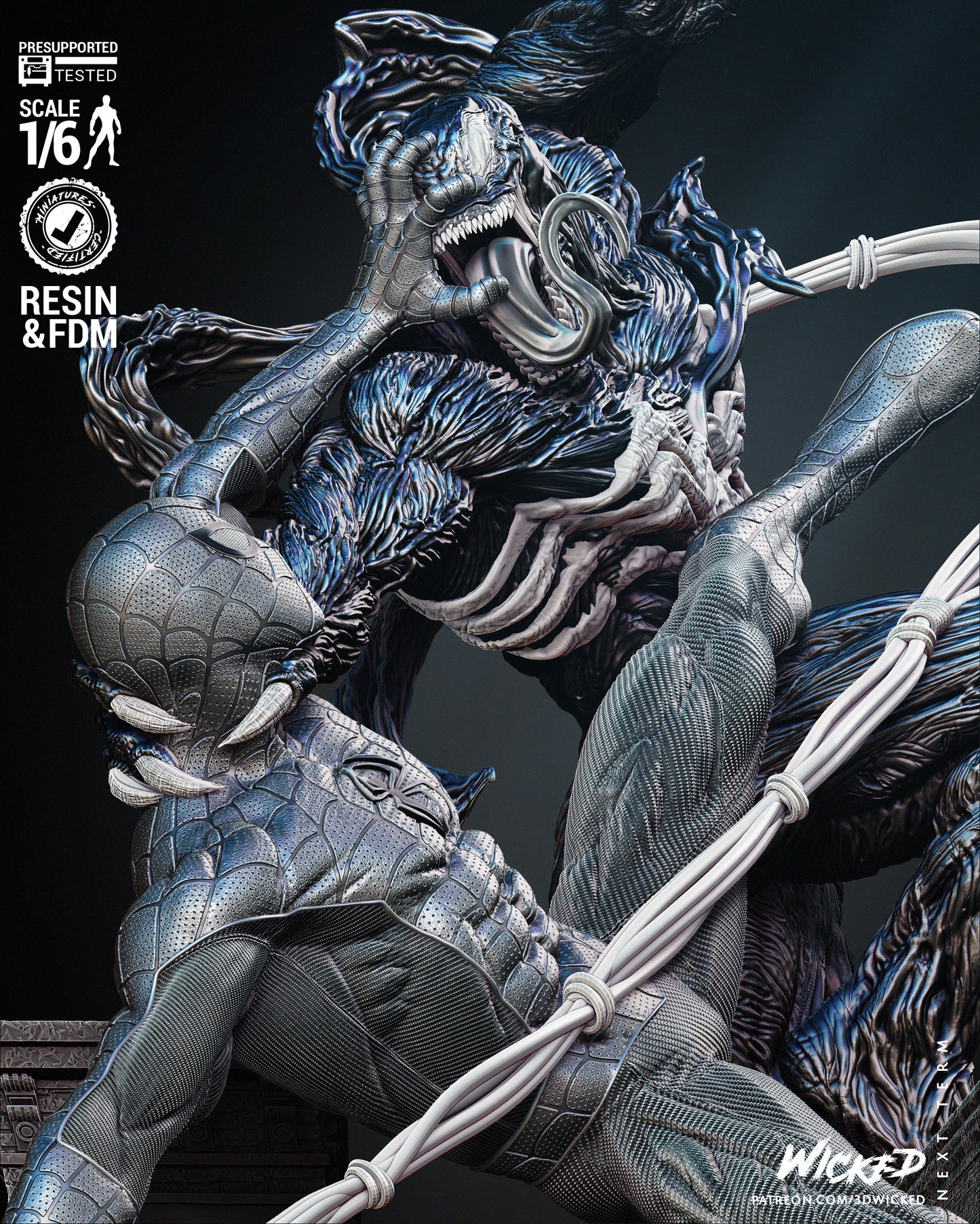 Venom and Spiderman Diorama
