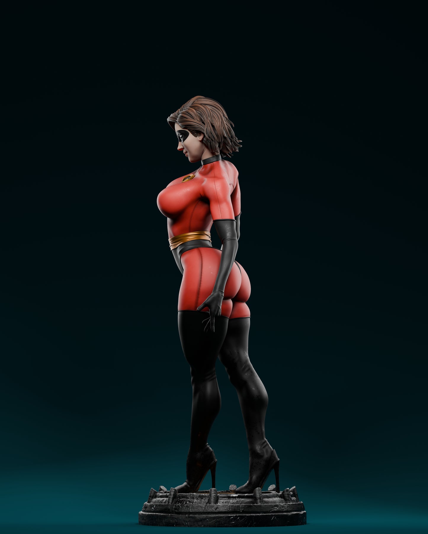 Elastic Girl Statue