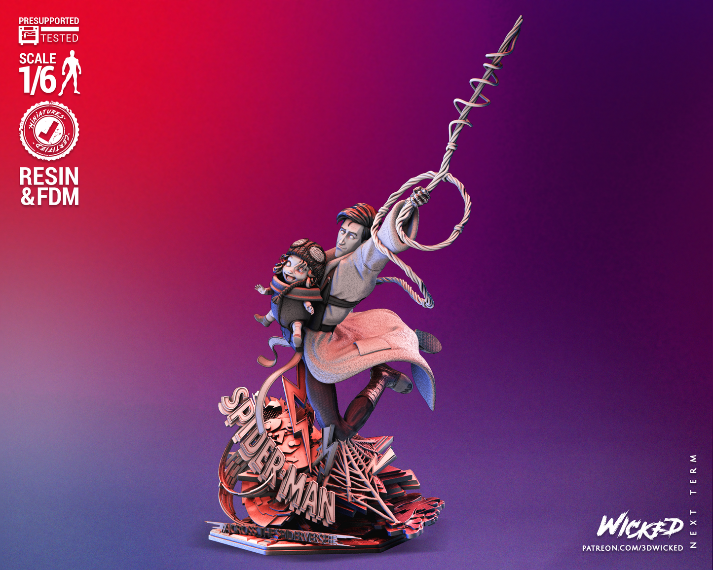 Peter B Parker & Mayday (Spiderman Across The Spider Verse) Statue