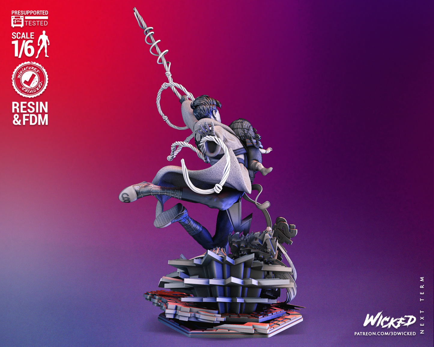 Peter B Parker & Mayday (Spiderman Across The Spider Verse) Statue