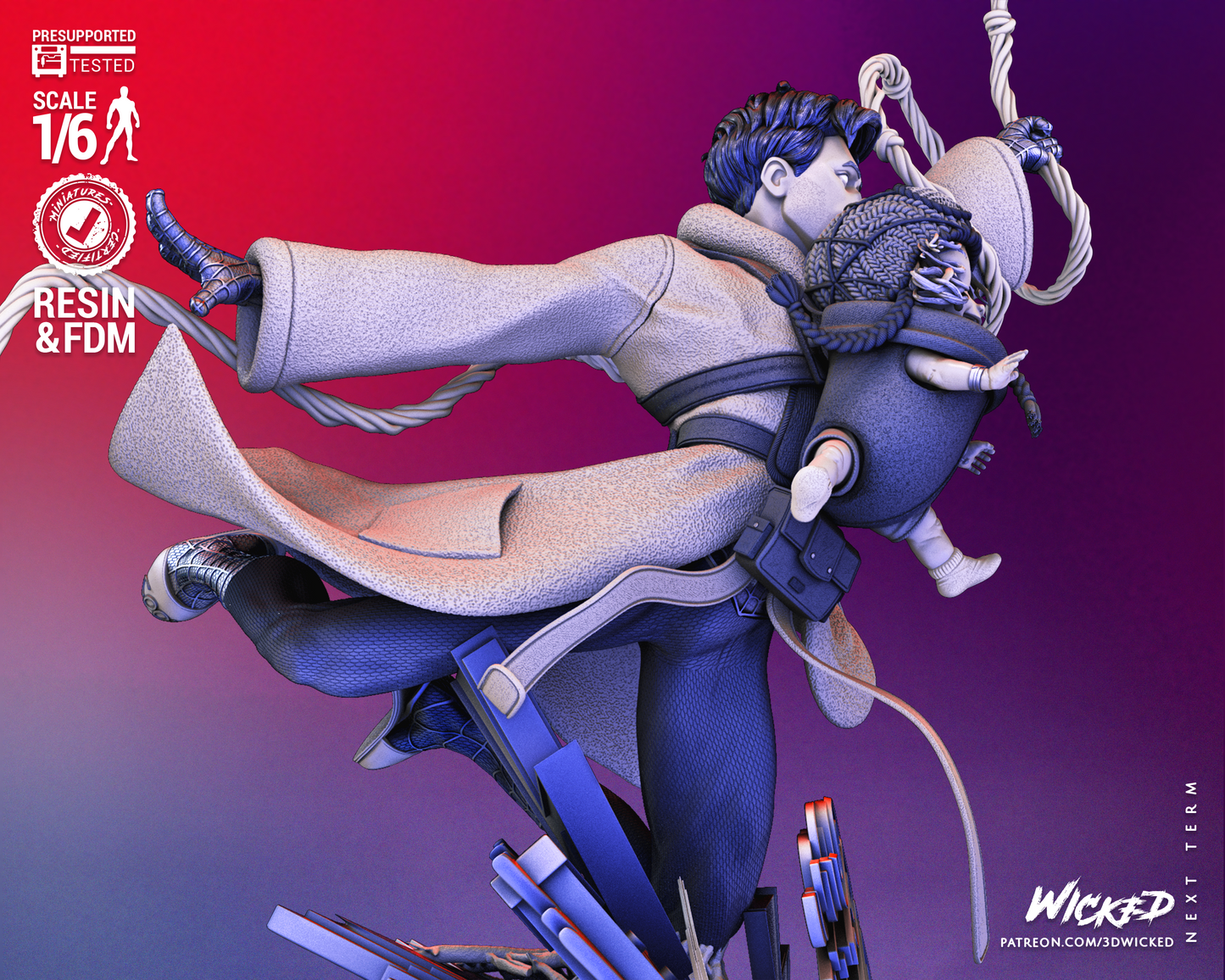 Peter B Parker & Mayday (Spiderman Across The Spider Verse) Statue