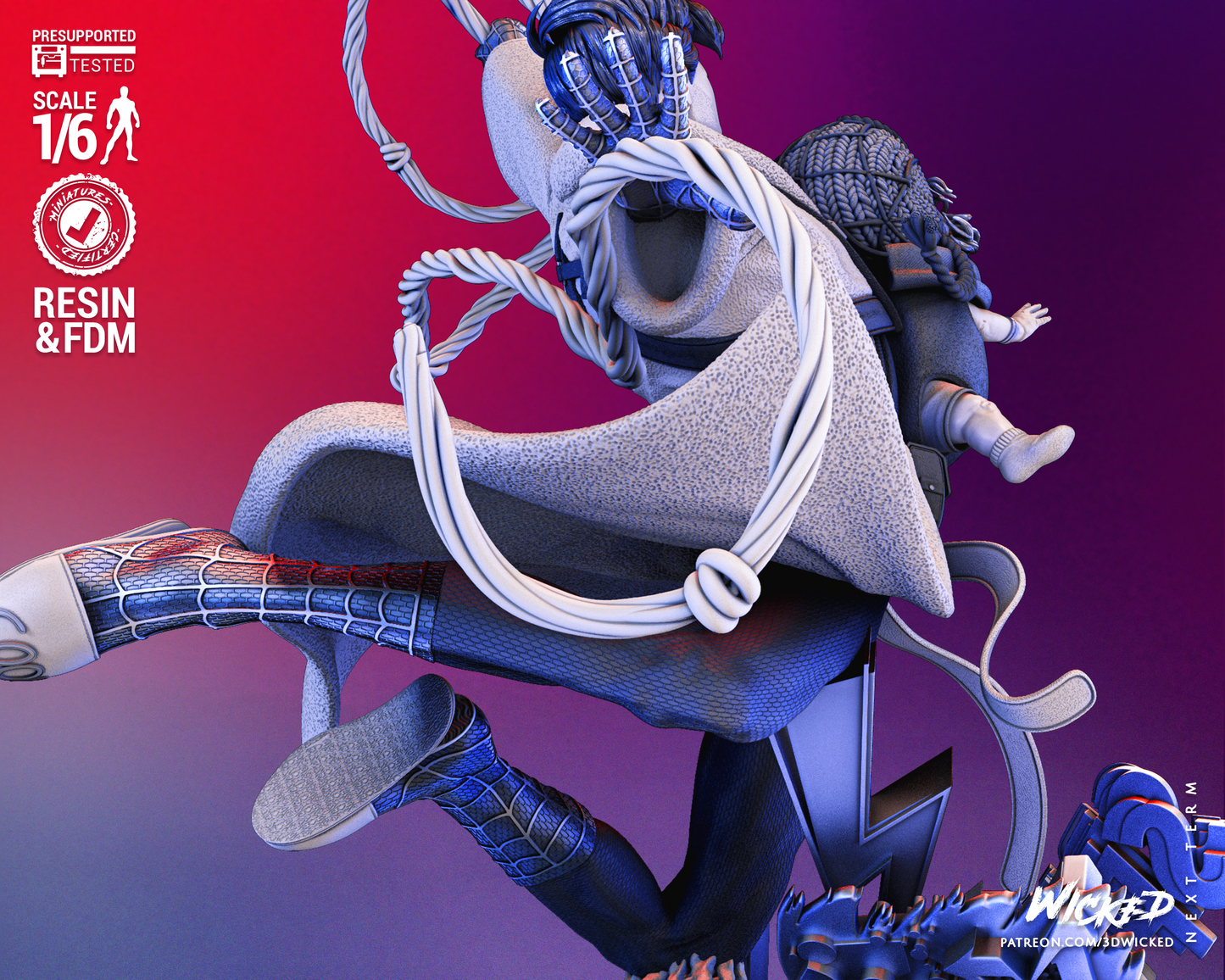 Peter B Parker & Mayday (Spiderman Across The Spider Verse) Statue
