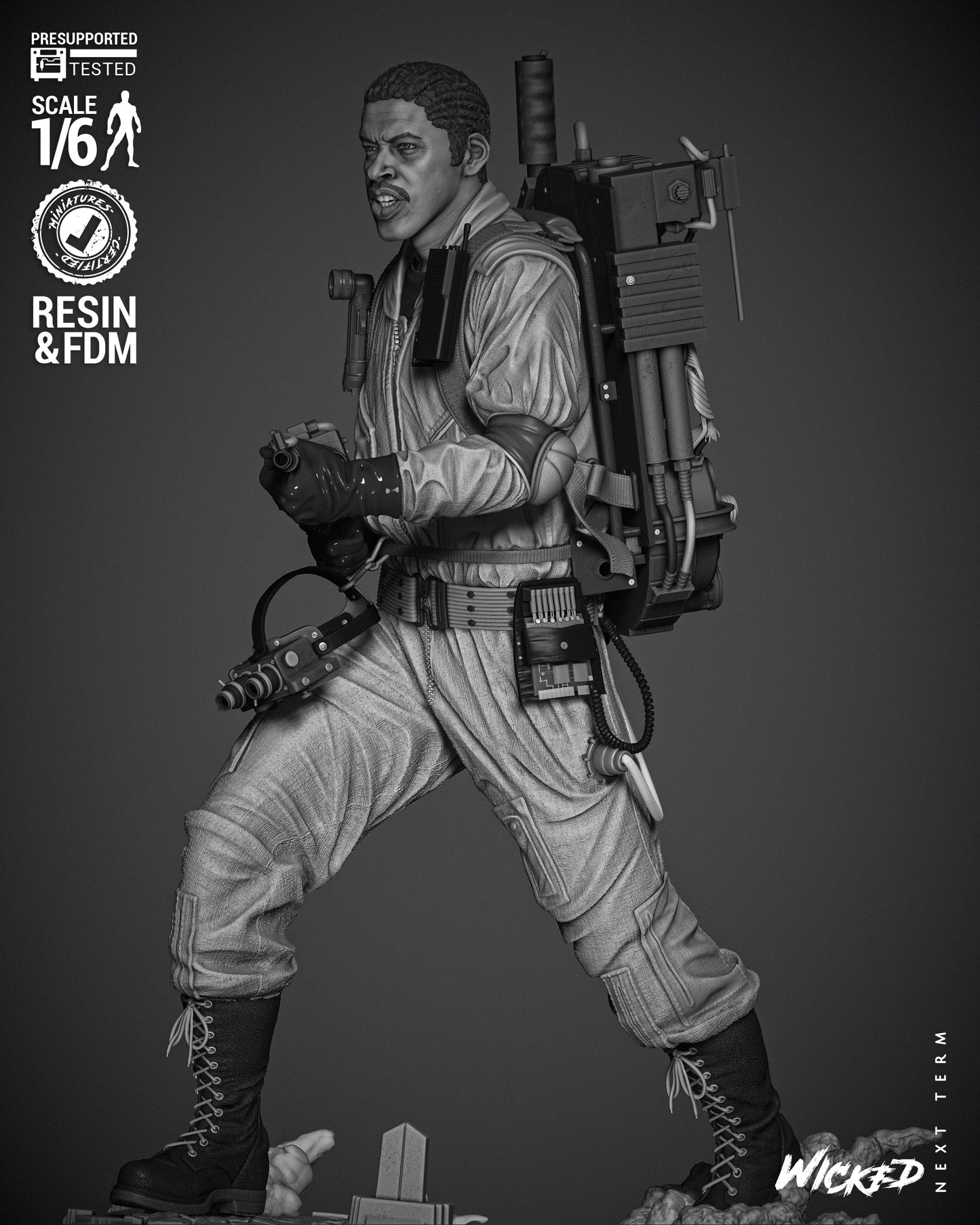 Winston Zeddemore (Ghostbusters) Statue
