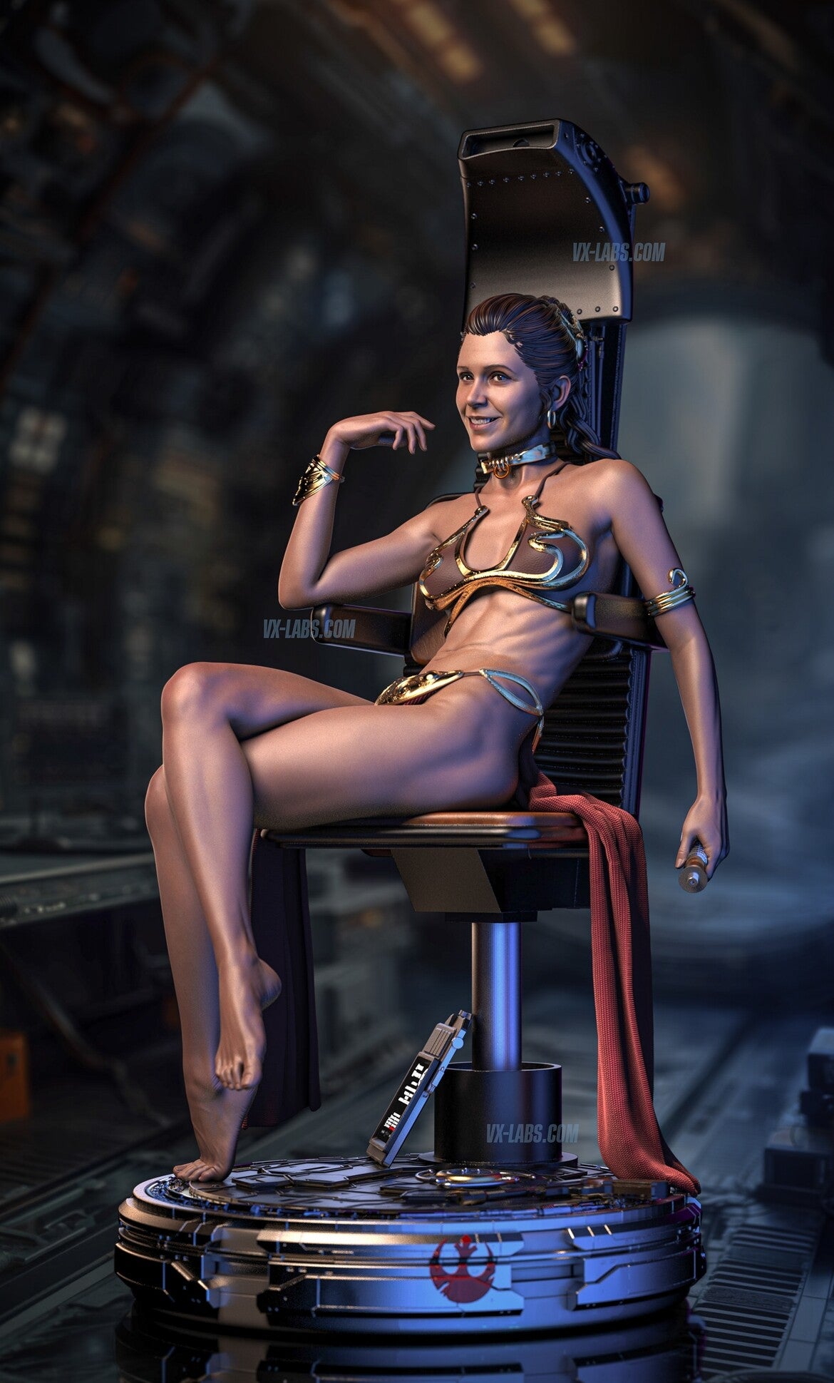 Princess Leia - Rebel Throne Statue