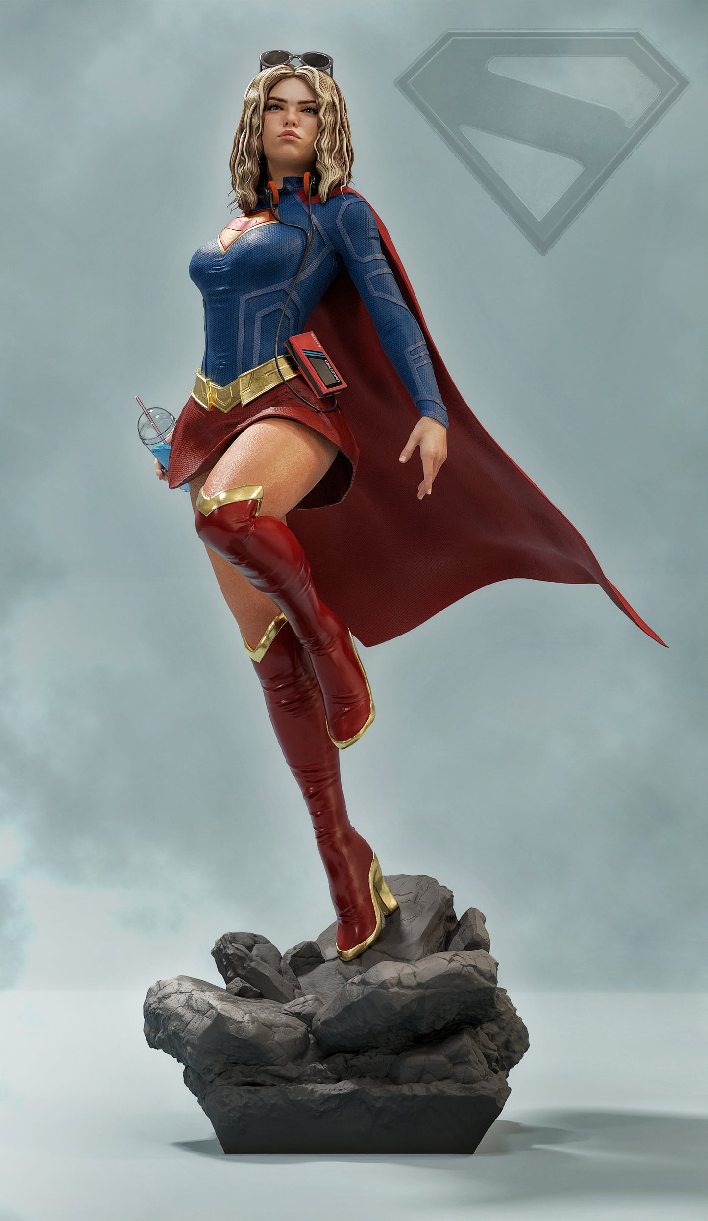 Supergirl Statue 3D-Printed Kit