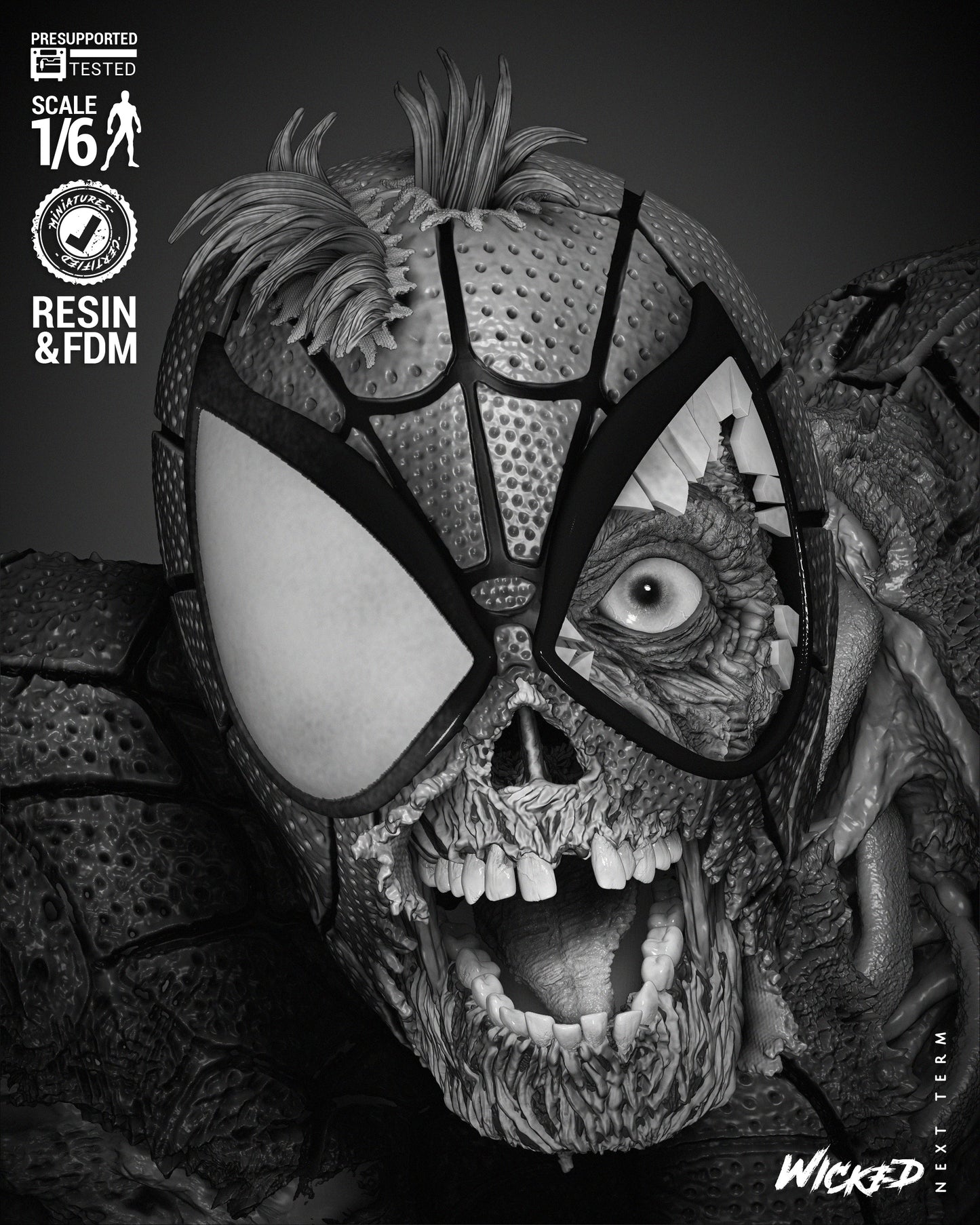 Spiderman Zombie Statue