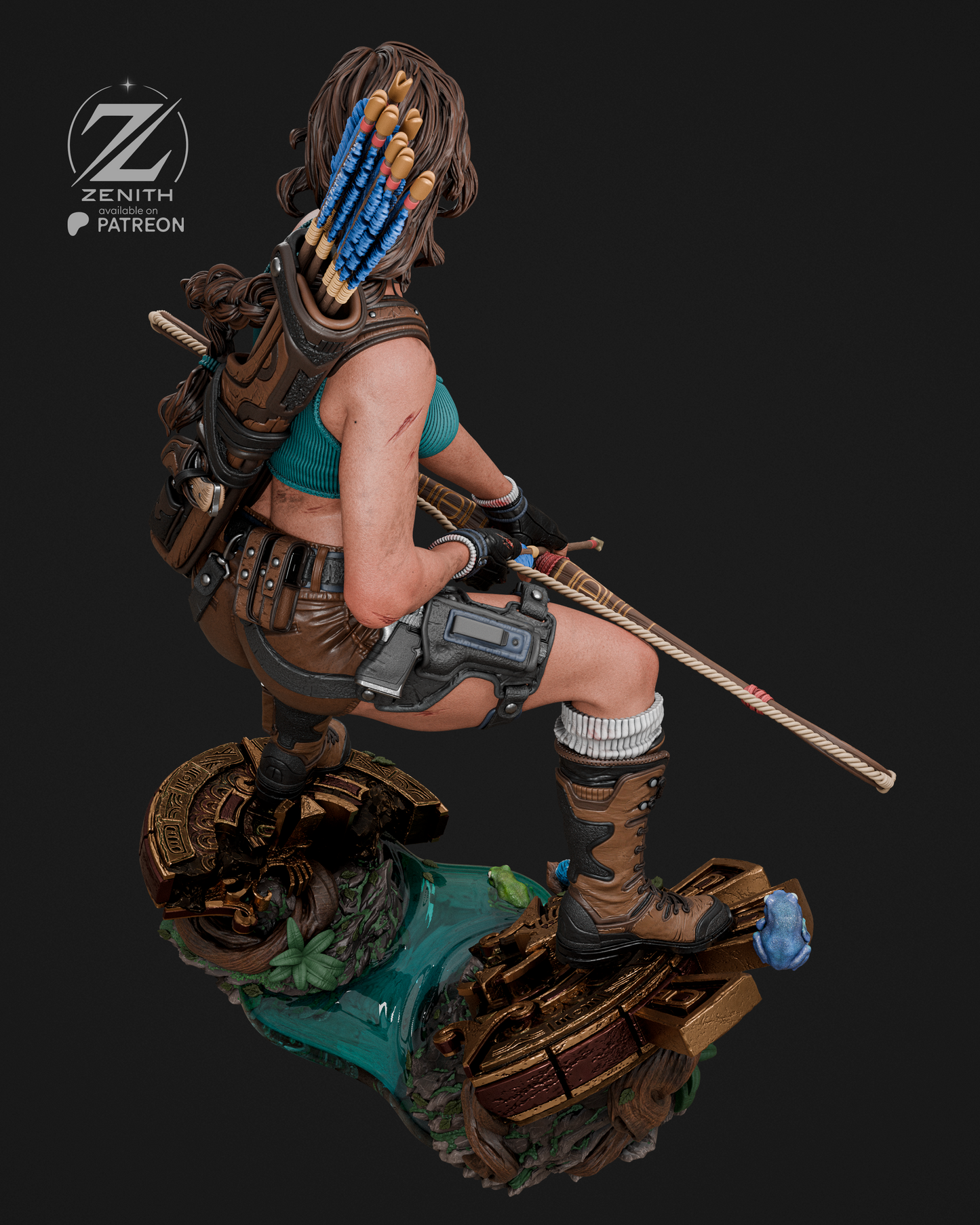 Lara Croft Statue 3D-Printed Kit