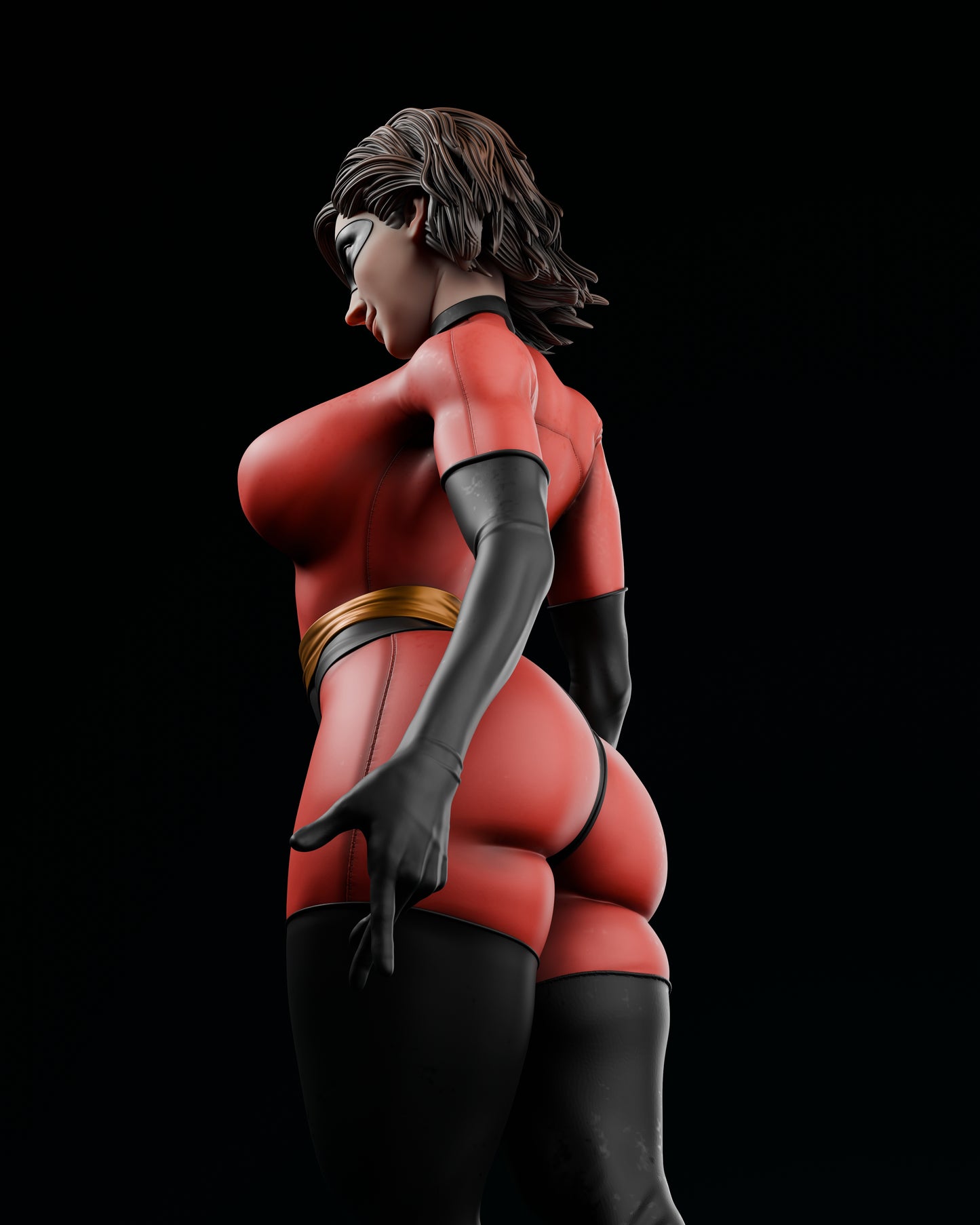 Elastic Girl Statue
