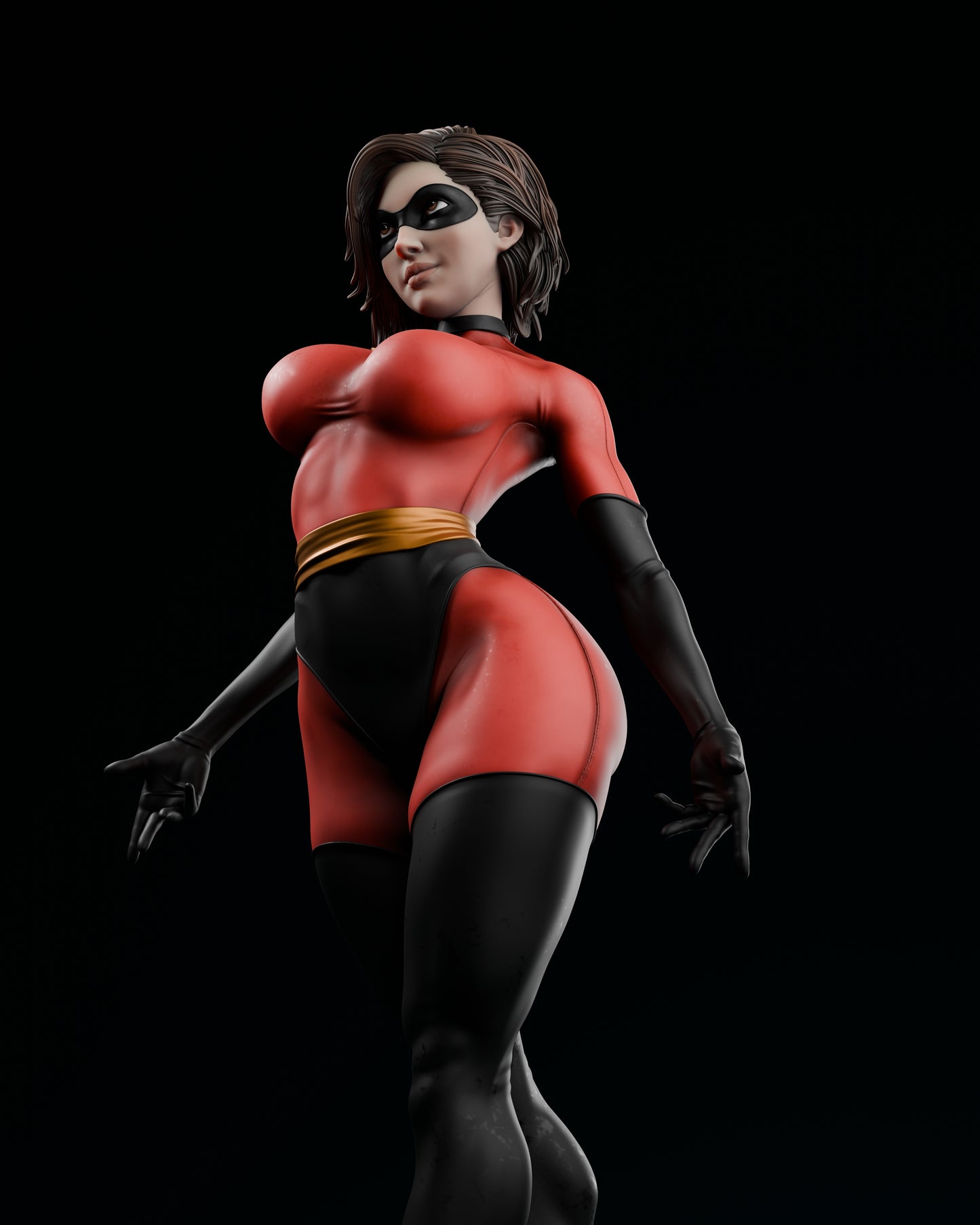 Elastic Girl Statue