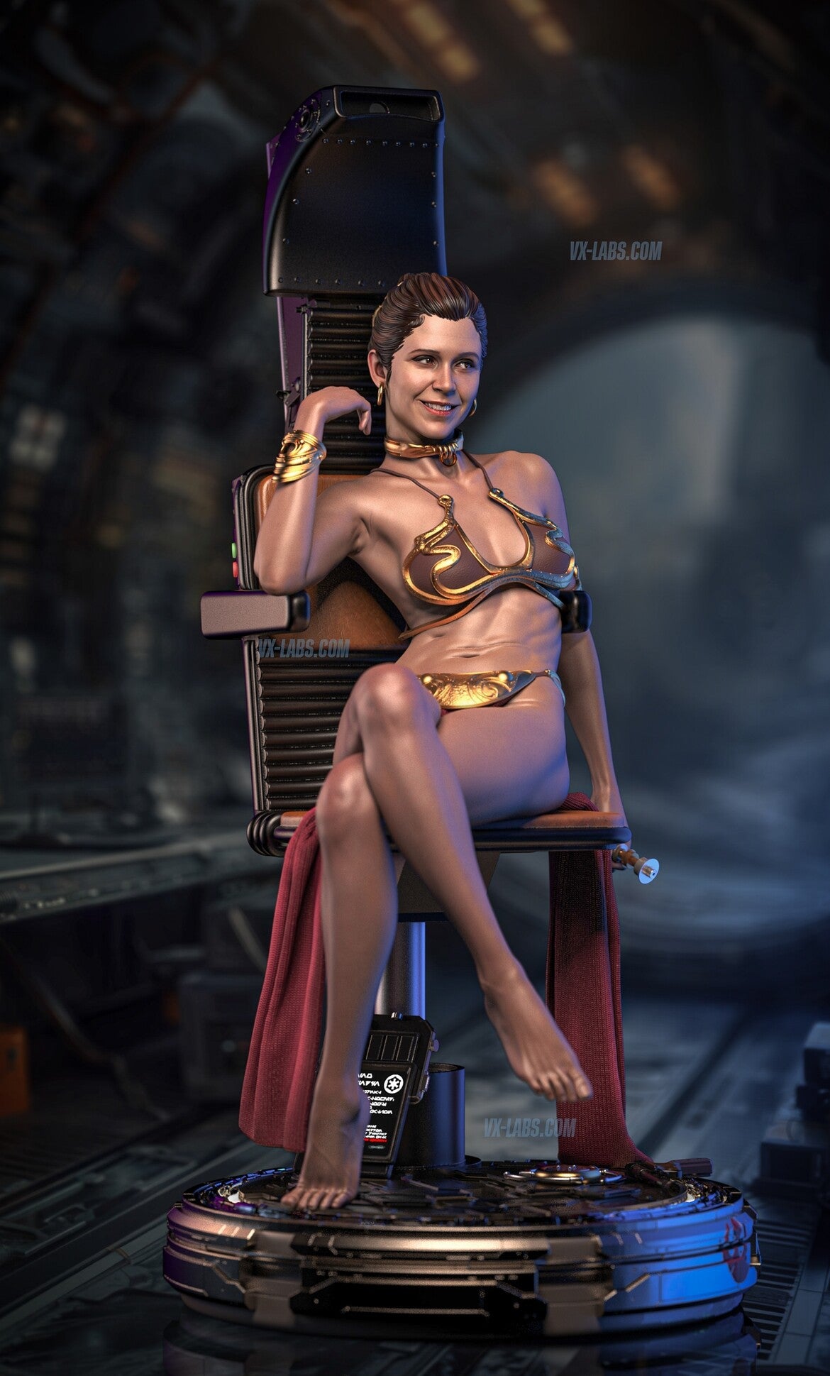Princess Leia - Rebel Throne Statue