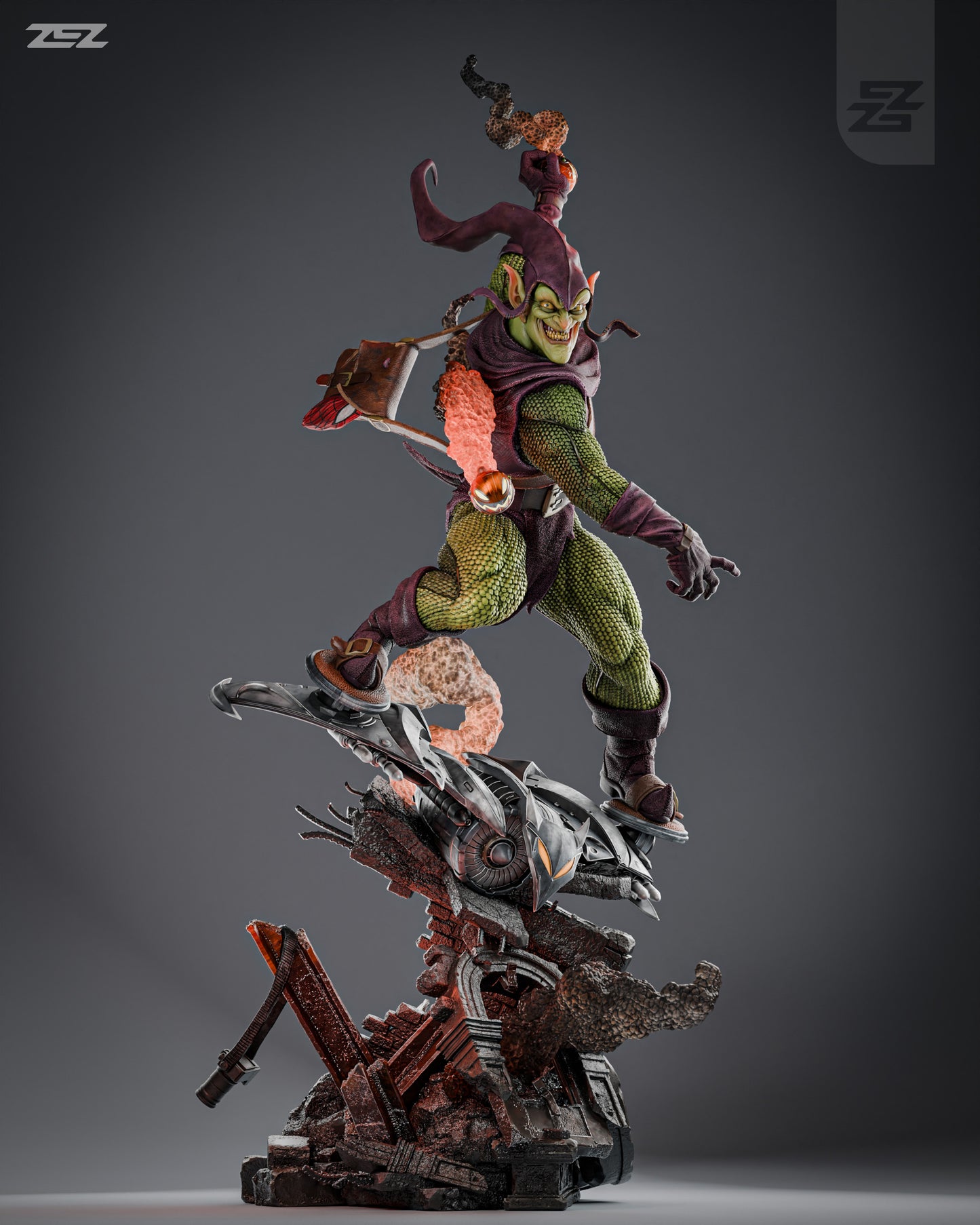 Green Goblin Statue 3D-Printed Kit
