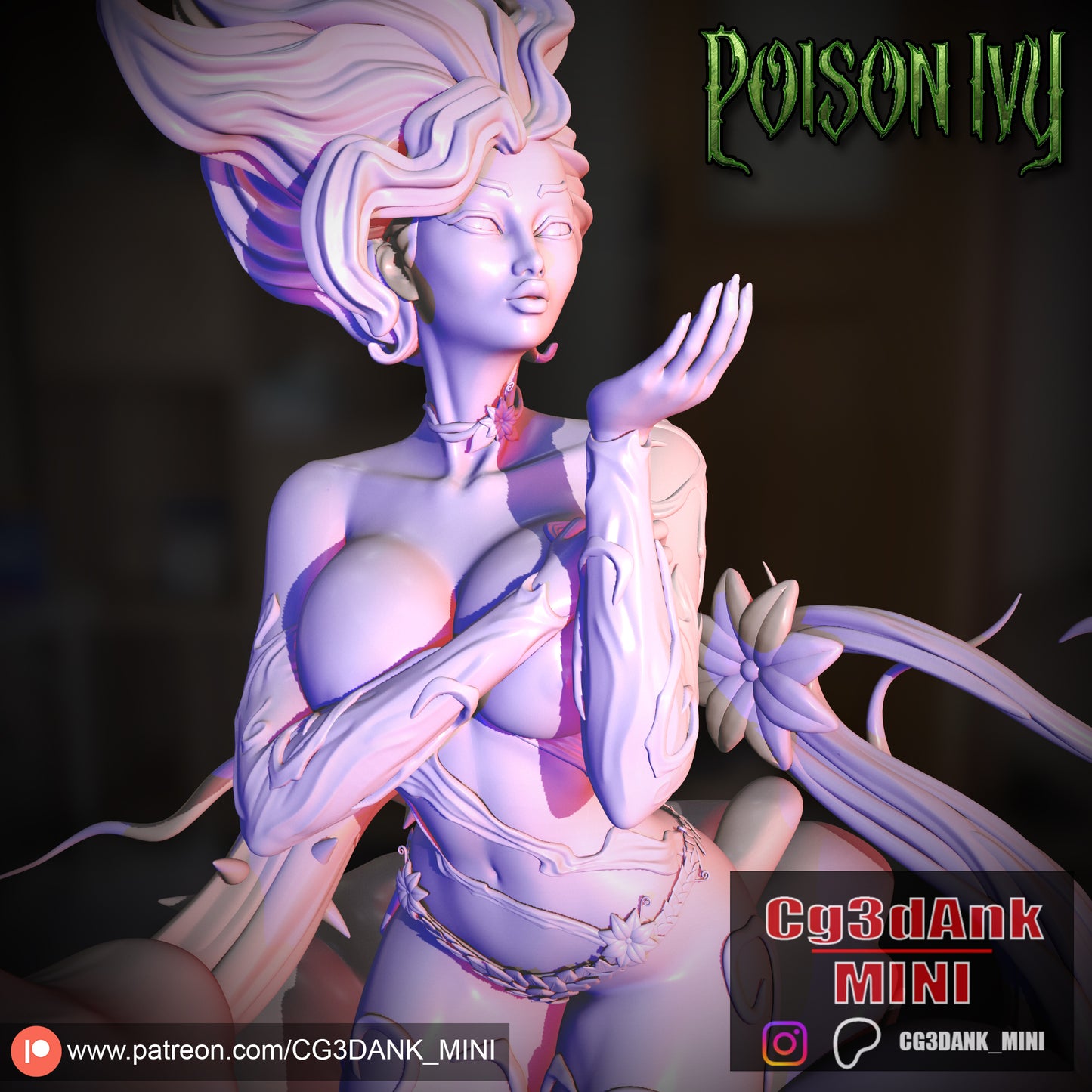 Poison Ivy Statue 3D-Printed Kit