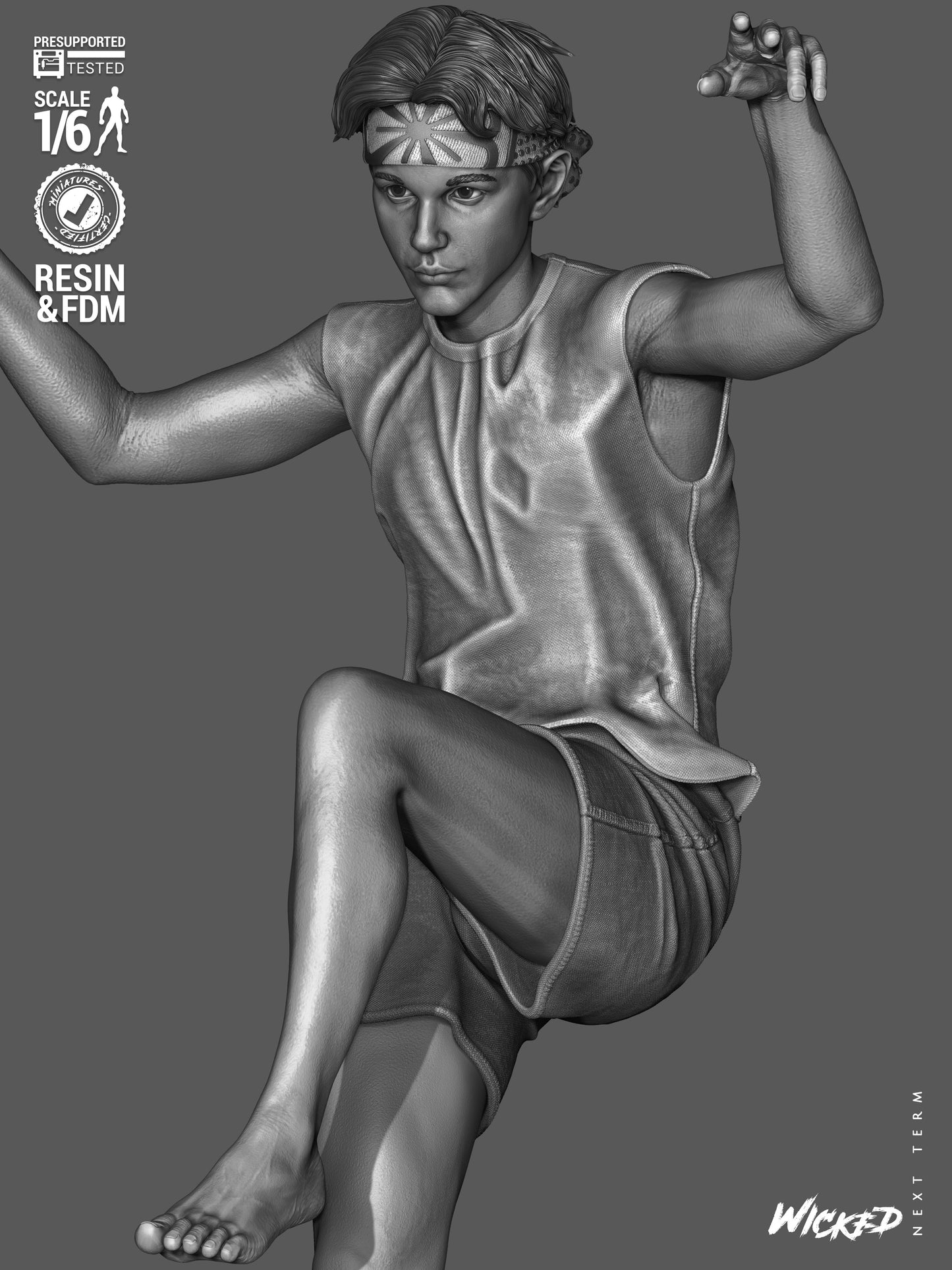 Daniel Larusso Statue 3D-Printed Kit