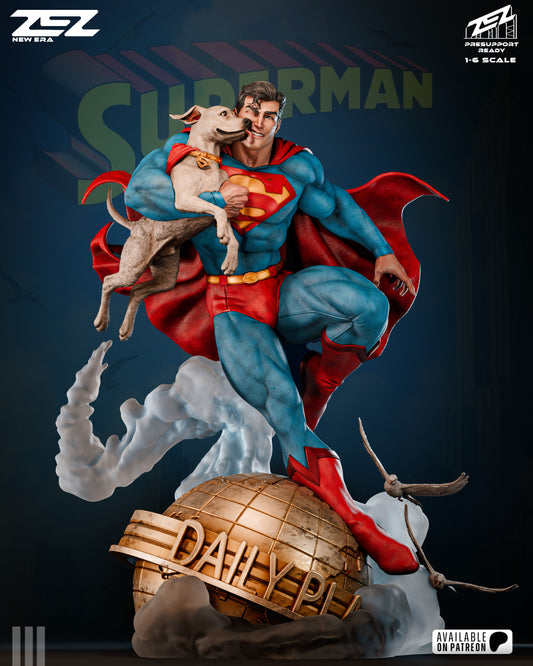 Superman And Krypto Statue