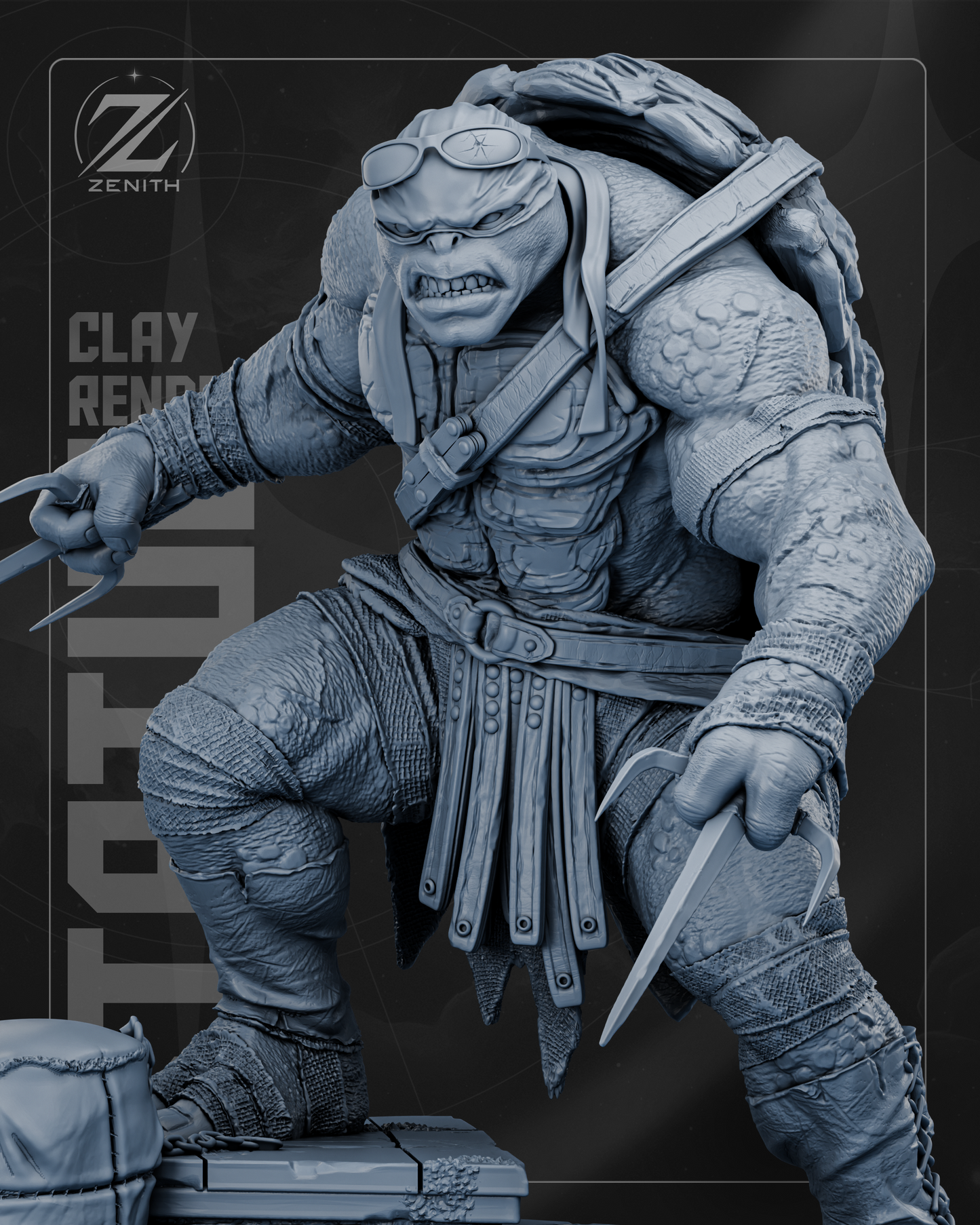 Raphael TMNT Statue 3D-Printed Kit