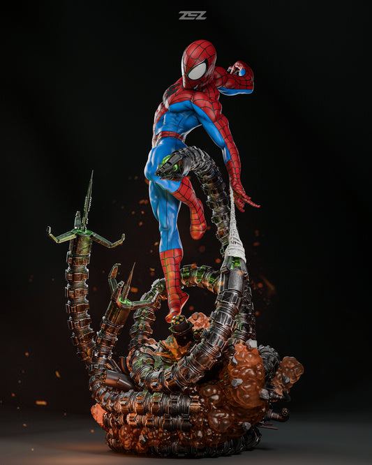 Spiderman VS Octa Statue